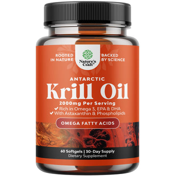 Antarctic Krill Oil 2000mg Softgels Per Serving - Omega 3 Krill Oil Supplement Natures Craft buy supplements canada