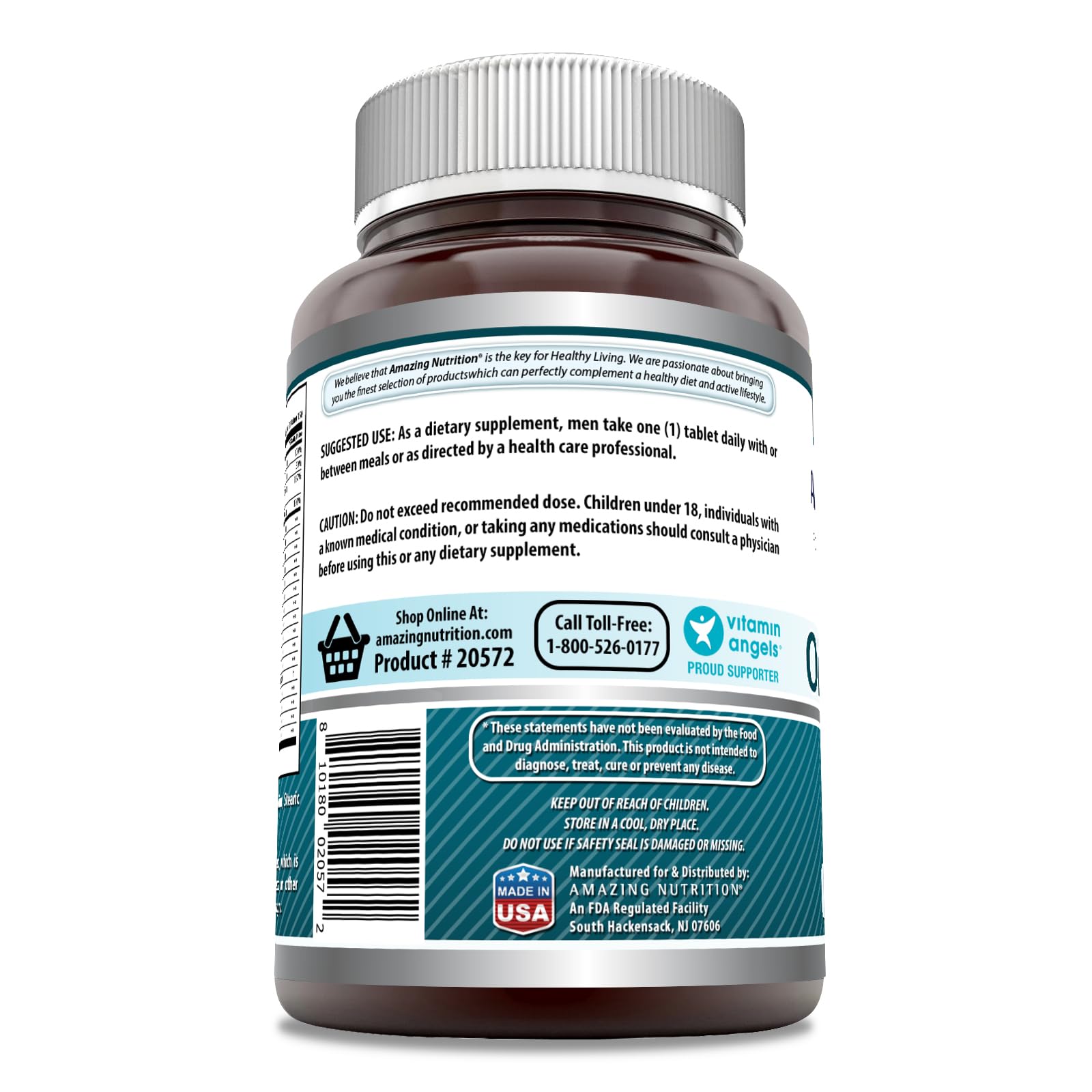 Amazing Formulas Men's One Multivitamin Supplement | Food Based | 150 Tablets | Perfect Blend of Vitamins, Minerals & Probiotics | Non-GMO | Gluten-Free | Made in USA Amazing Nutrition buy supplements canada