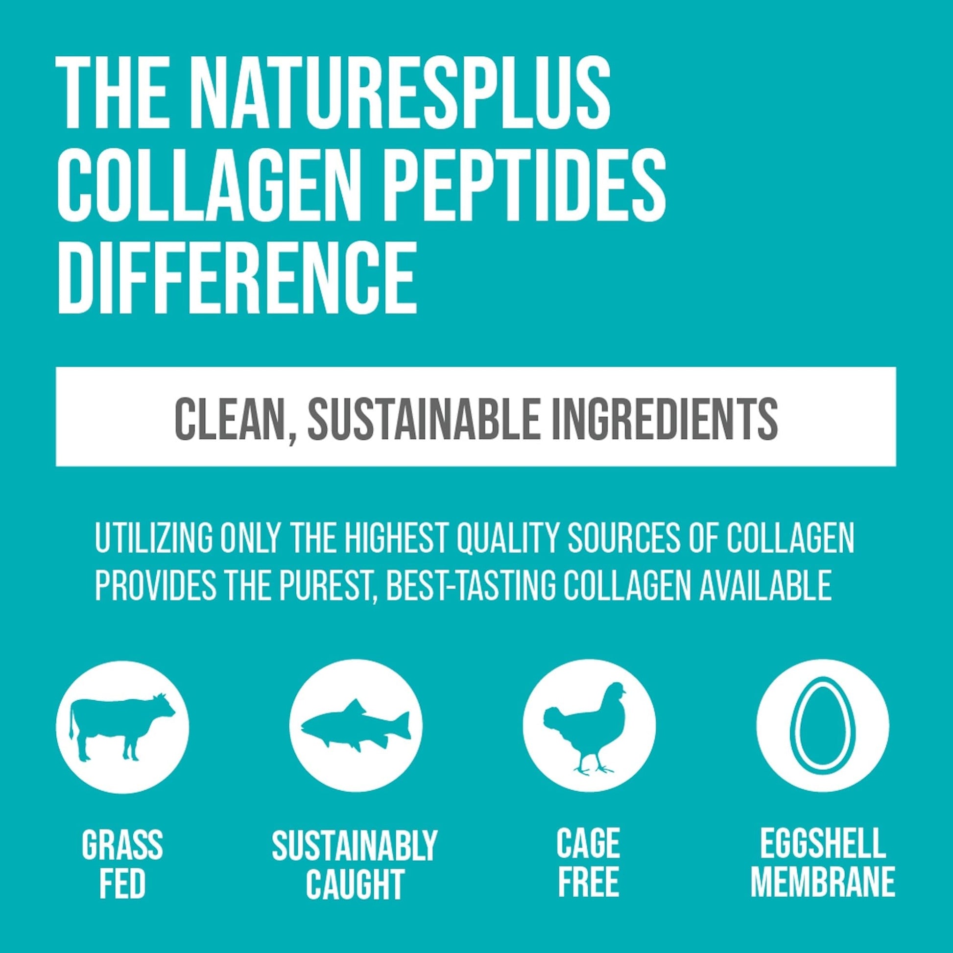 NaturesPlus Collagen Peptides Powder - Premium Hydrolysed Collagen Supplement, 6 Major Types Nature's Plus buy supplements canada