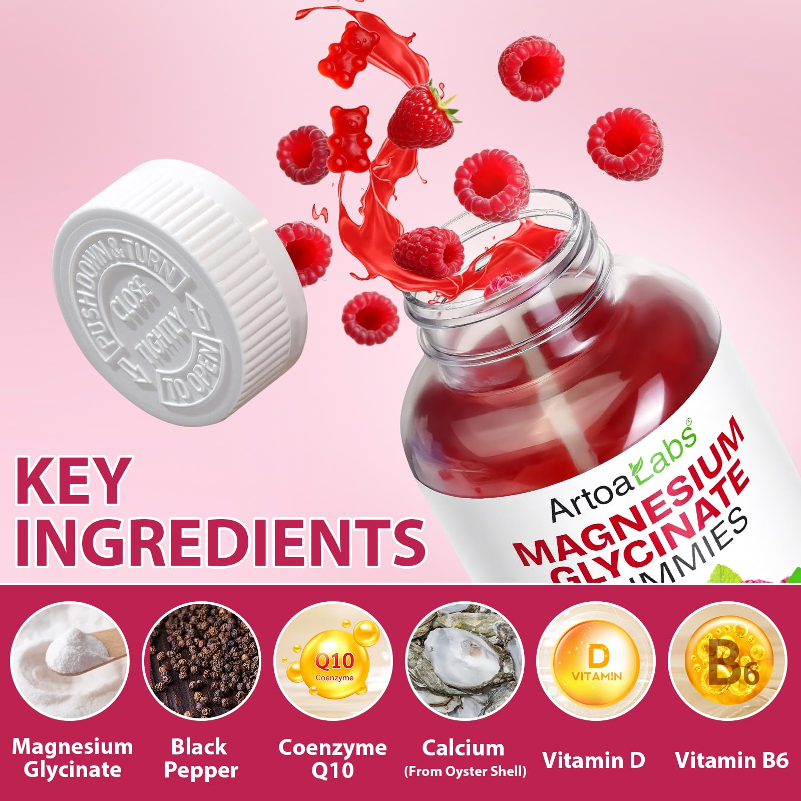 Magnesium Glycinate Gummies 600mg 120 Count - Sugar Free Magnesium Supplement - Supports for Sleep, Memory, Mood, Muscle, Relaxation, Heart & Bone Health BOIUOITI buy supplements canada