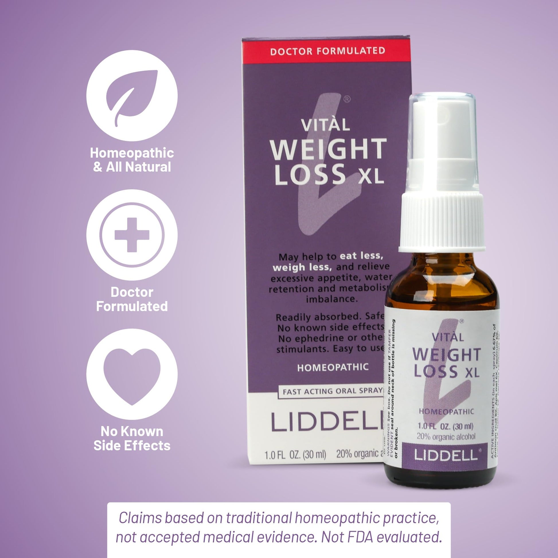 VITL Weight Loss XL Liddell Homeopathic 1 oz Liquid Liddell buy supplements canada