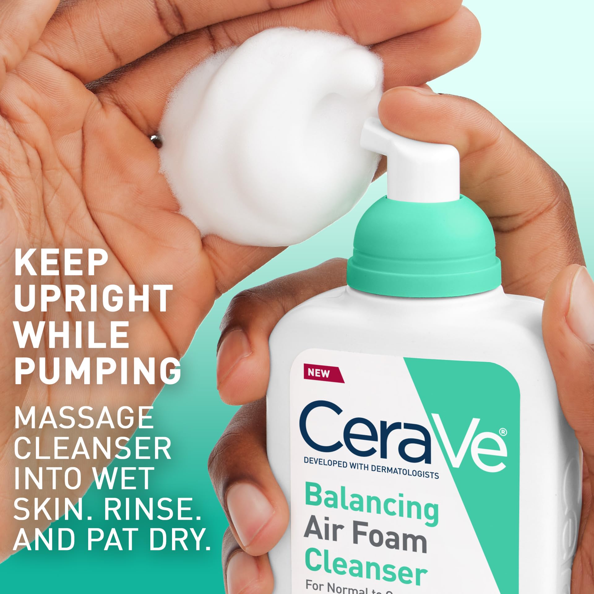 CeraVe Balancing Air Foam Face Wash, Foaming Facial Cleanser For Combination Skin, 8HR Oil Control + 24HR Hydration CeraVe buy supplements canada