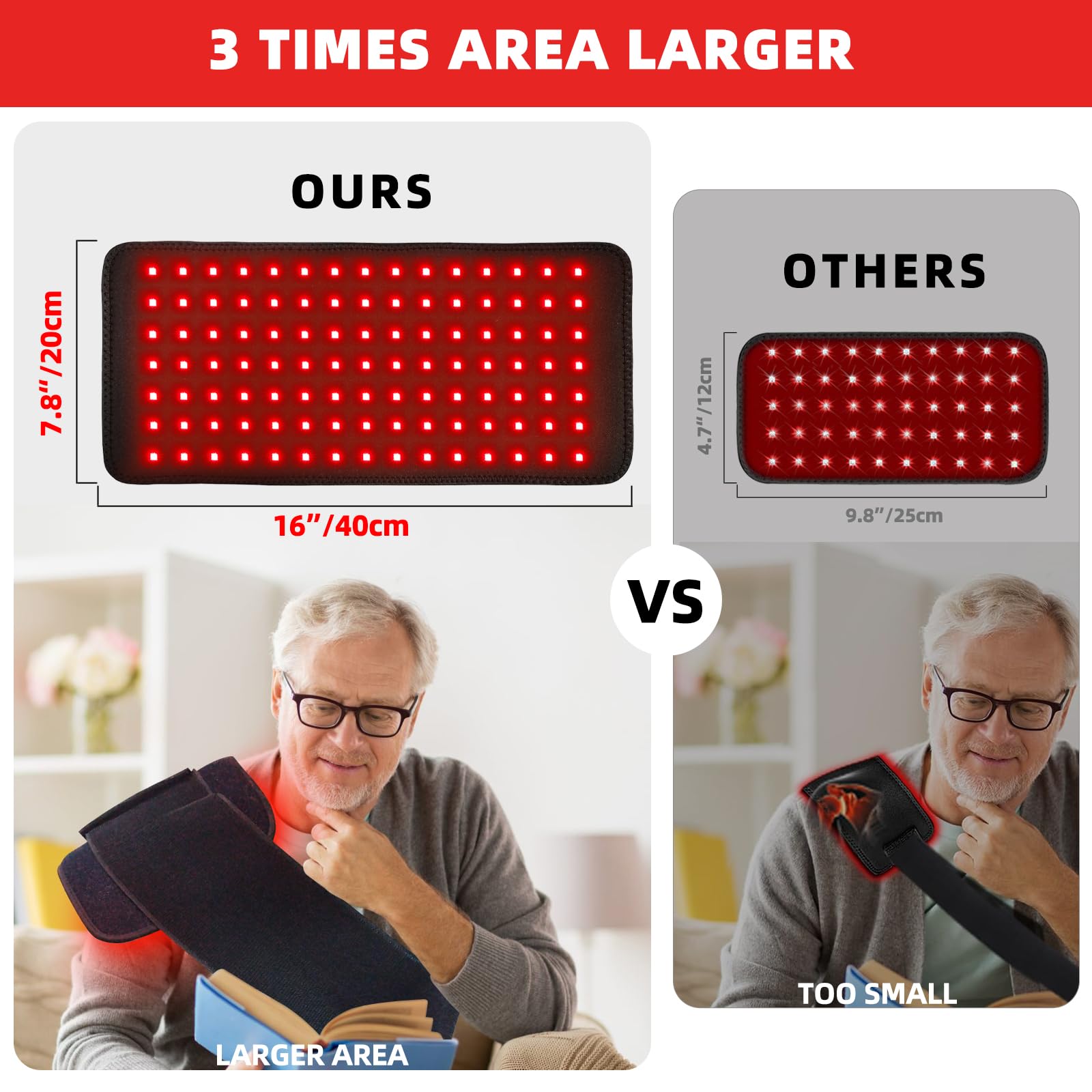 Red Light Therapy Infrared Light Therapy Heating Wrap Belt for Body Back Knee Shoulder Waist Muscle Pain AKYSUN buy supplements canada