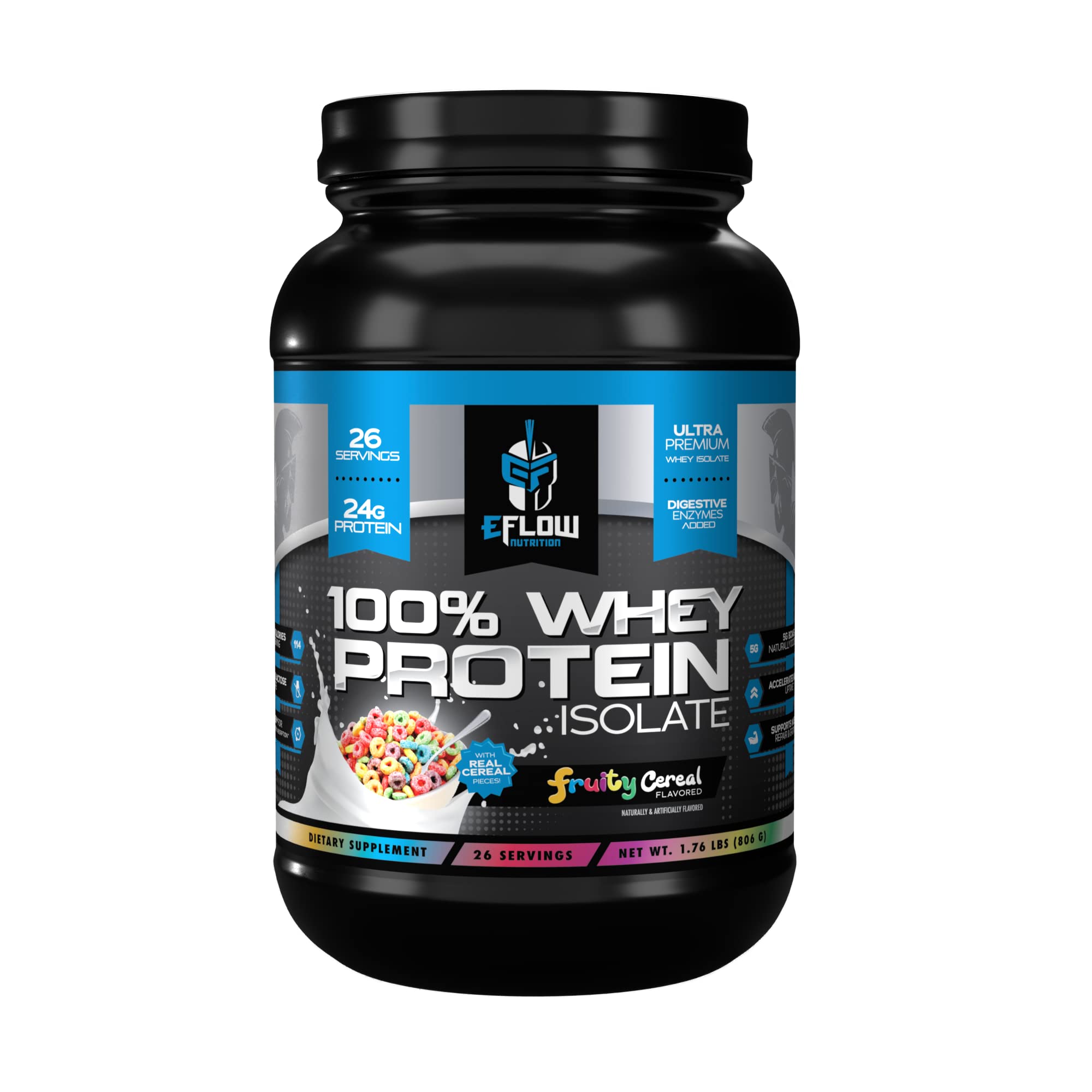 eFlow Nutrition 100% Whey Protein Isolate - Gluten & Lactose-Free Digestive Enzymes eFlow Nutrition buy supplements canada