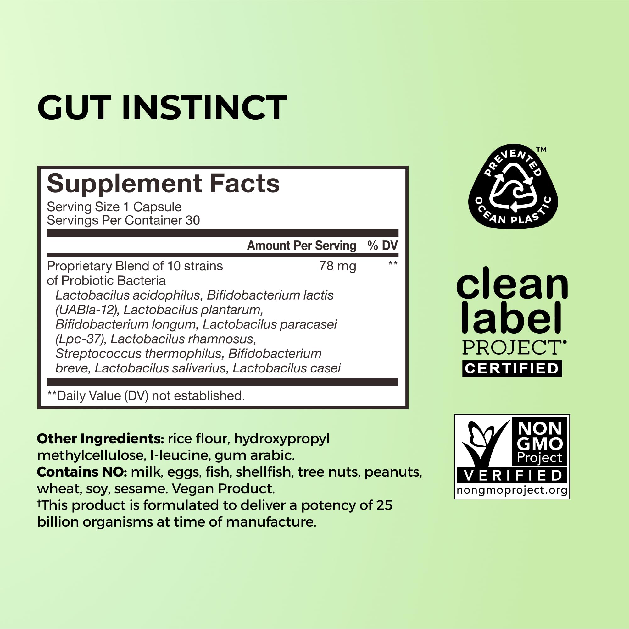 HUM Gut Instinct Daily Probiotics for Women and Men, Digestive Health, Lactobacillus, Bifidobacterium Strains for Immune Support, Probiotic Supplement for Healthy Gut Diversity, 30 Capsules HUM buy supplements canada