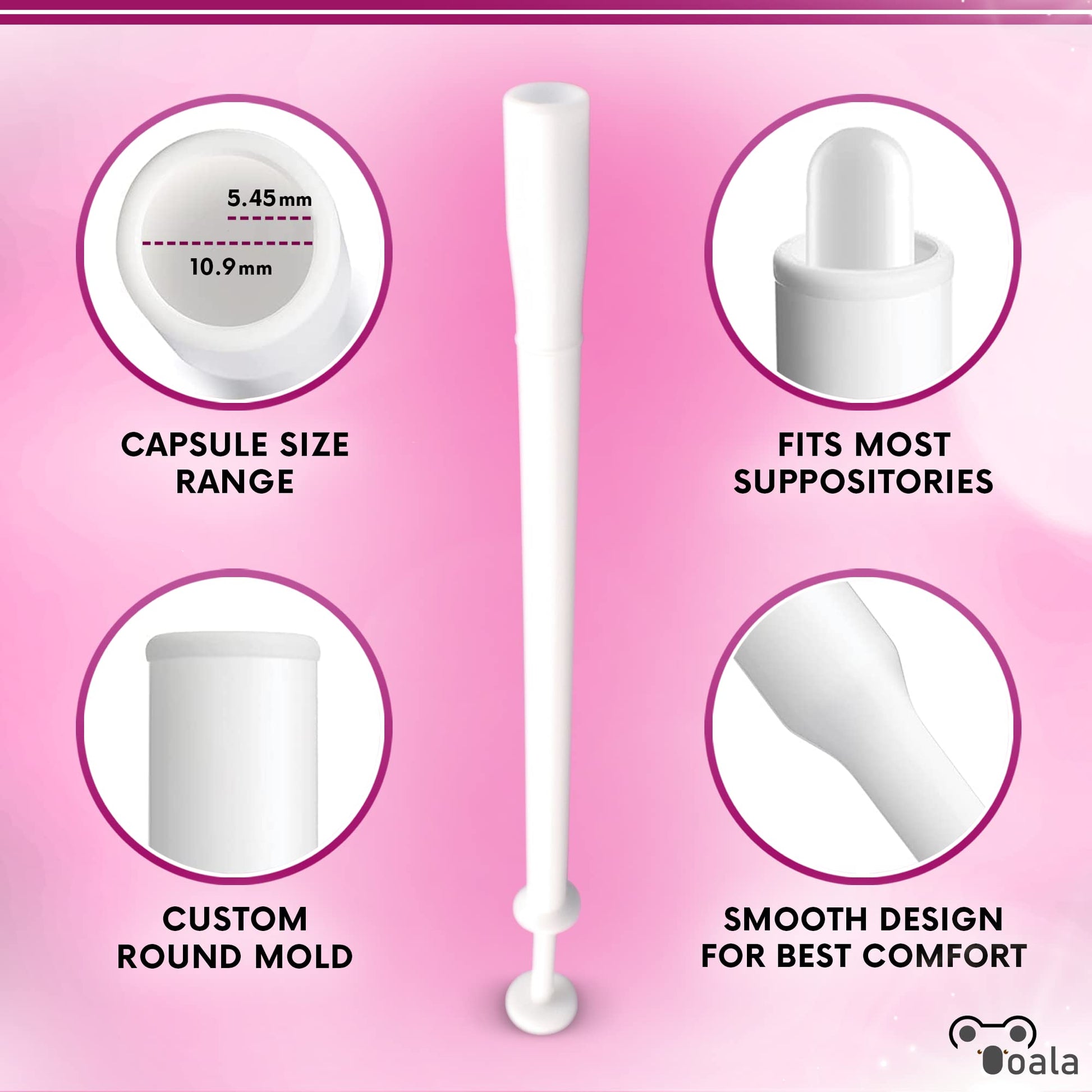 Ooala Disposable Vaginal Suppository Applicators (30-Pack) | Fits Most Brands, Pills, Tablets and Boric Acid Ooala buy supplements canada