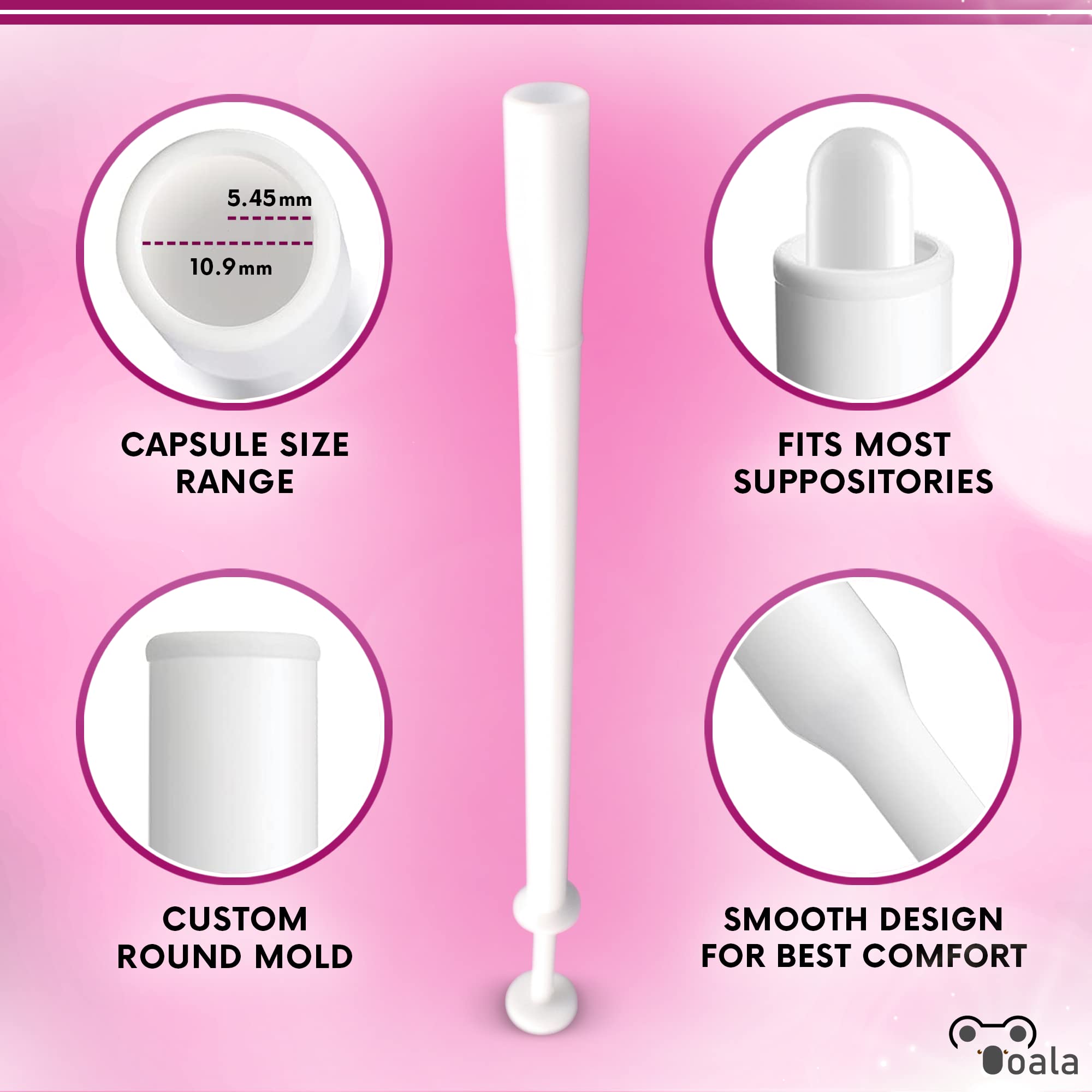 Ooala Disposable Vaginal Suppository Applicators (30-Pack) | Fits Most Brands, Pills, Tablets and Boric Acid Ooala buy supplements canada
