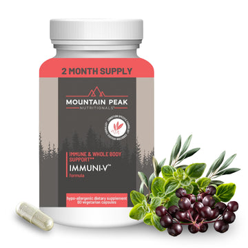 Mountain Peak Nutritionals Immuni-V - Immune System & Whole Body Support Supplement - Natural Antioxidant Booster with Humic Acid, Olive Extract, & Elderberry (60 Vegetarian Capsules) Mountain Peak Nutritionals buy supplements canada