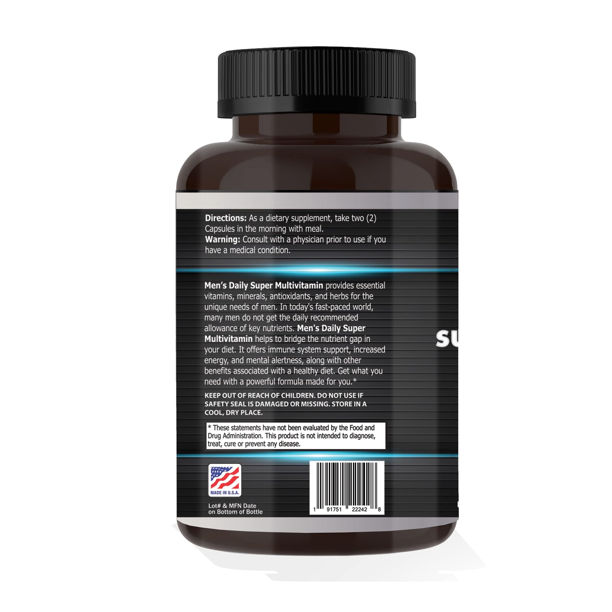 Focus Pharmacology Men's Daily Super Multi-Vitamin for Men - 60 Ct Blend of Vitamins, Minerals, Plus Herbs for Prostate Health and General Energy/Focus Focus Pharmacology buy supplements canada