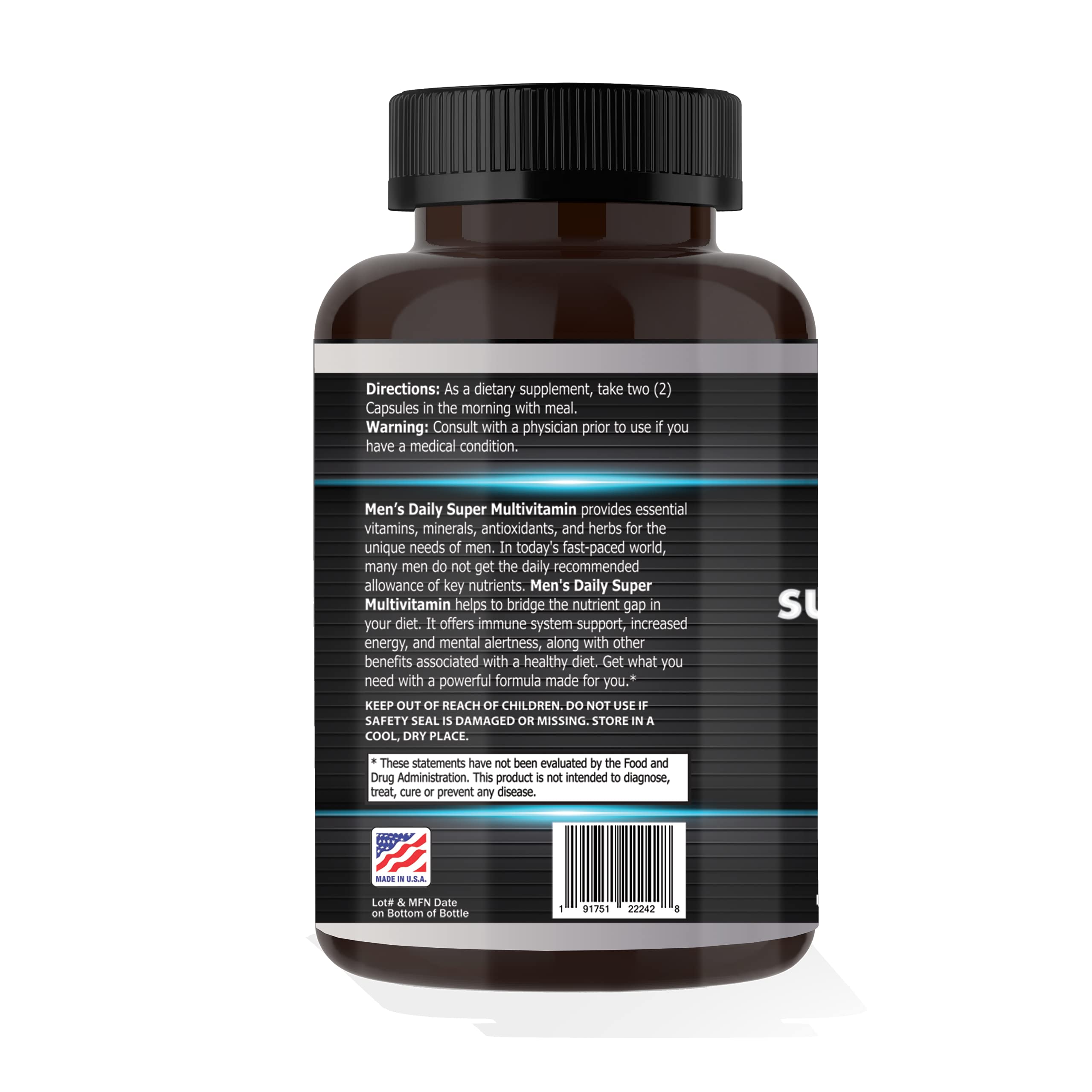 Focus Pharmacology Men's Daily Super Multi-Vitamin for Men - 60 Ct Blend of Vitamins, Minerals, Plus Herbs for Prostate Health and General Energy/Focus Focus Pharmacology buy supplements canada