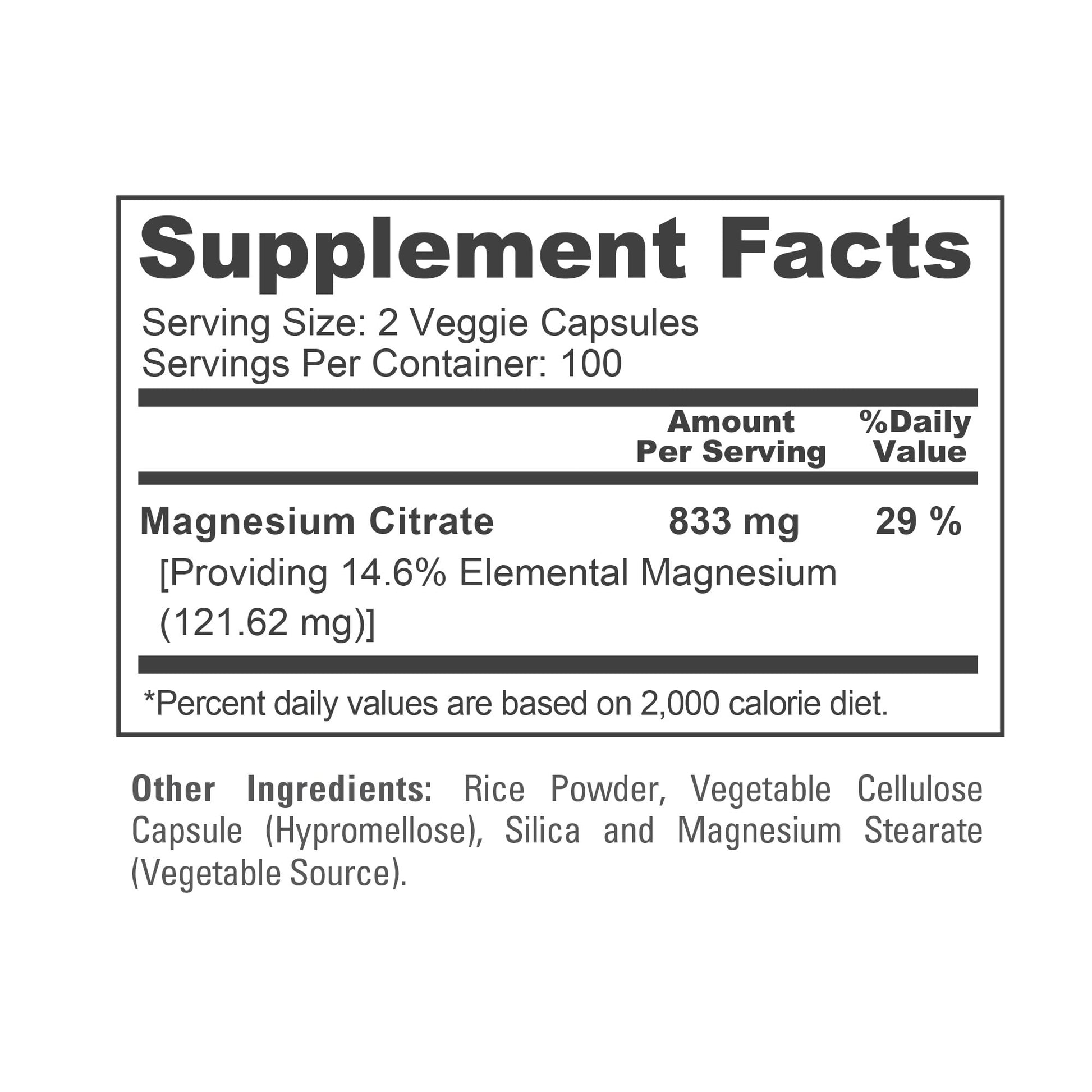 NusaPure Magnesium Citrate 833mg - 200 Veggie Capsules (Vegetarian, Non-GMO, Vegan) NusaPure buy supplements canada