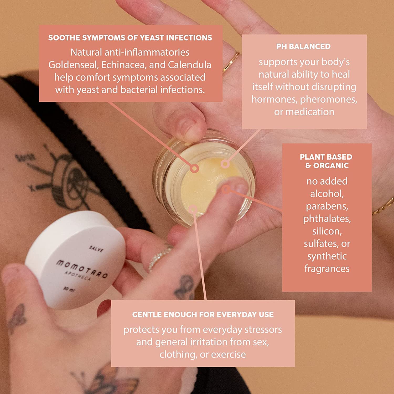 MOMOTARO APOTHECA Vaginal Moisturizer, Organic Vulva Salve - Intimate Soothing Balm MOMOTARO APOTHECA buy supplements canada