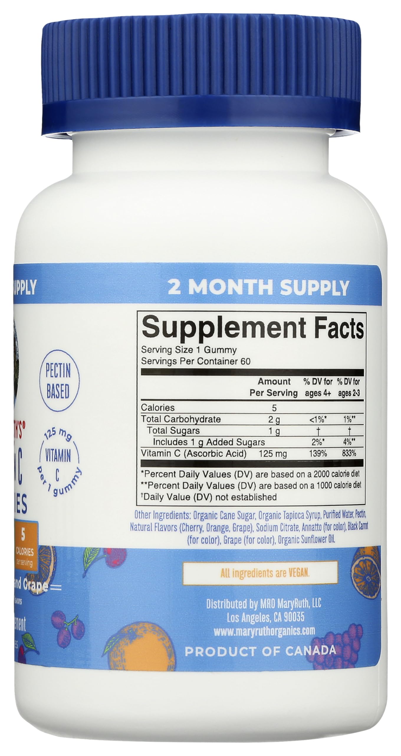 MaryRuth Organics Vitamin C Gummies | Supplement for Immune Support & Overall Health | Immune Support Supplement | Vitamin C for Adults & Kids | Vegan | Non-GMO | 60 Servings MARYRUTH'S buy supplements canada