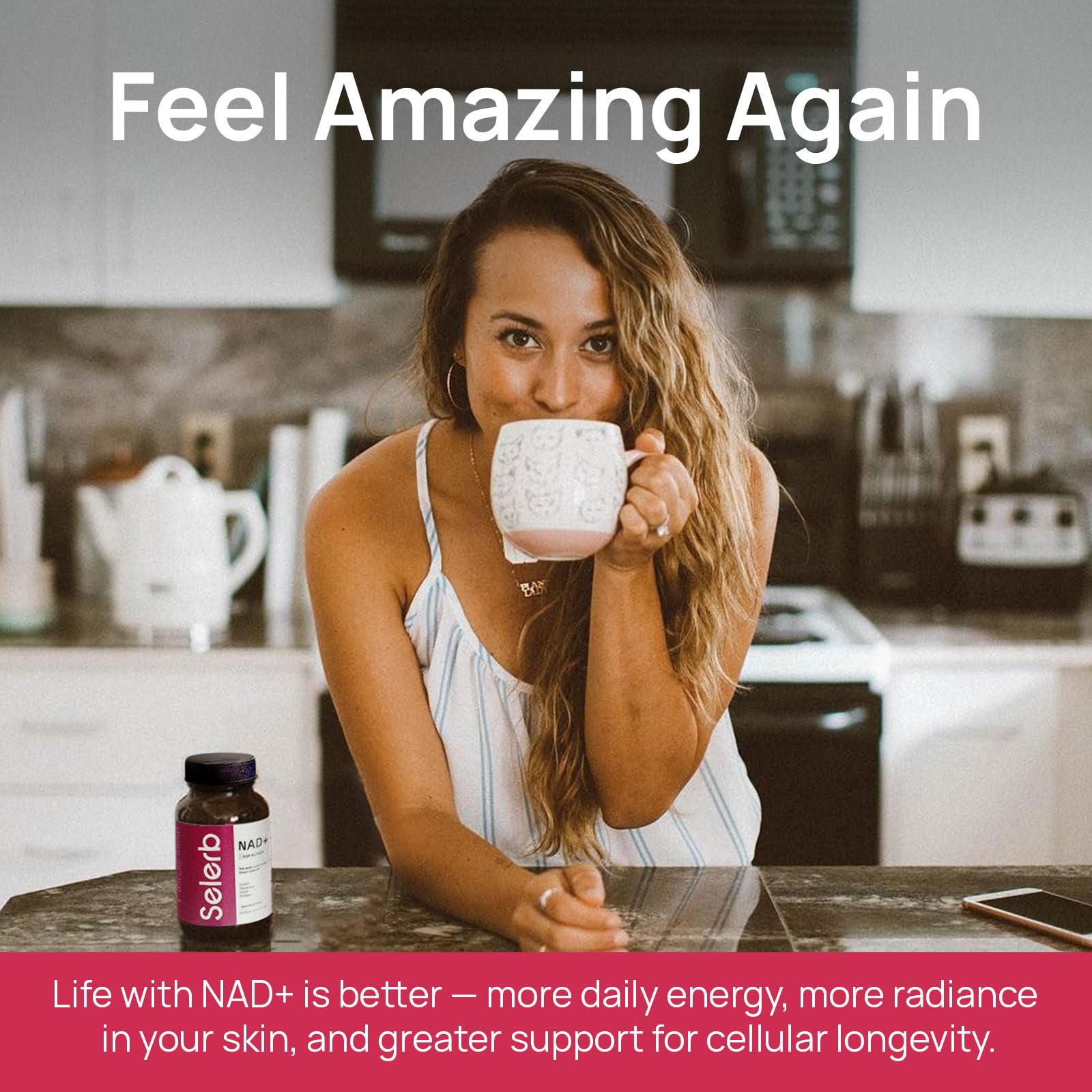NAD+ Supplement for Women - NMN Alternative with β-NAD+, Trans-Resveratrol, CoQ10, D-Ribose - Promotes Cellular Renewal, Energy, and Radiant Skin Health - 60 Capsules Advanced Selerb buy supplements canada