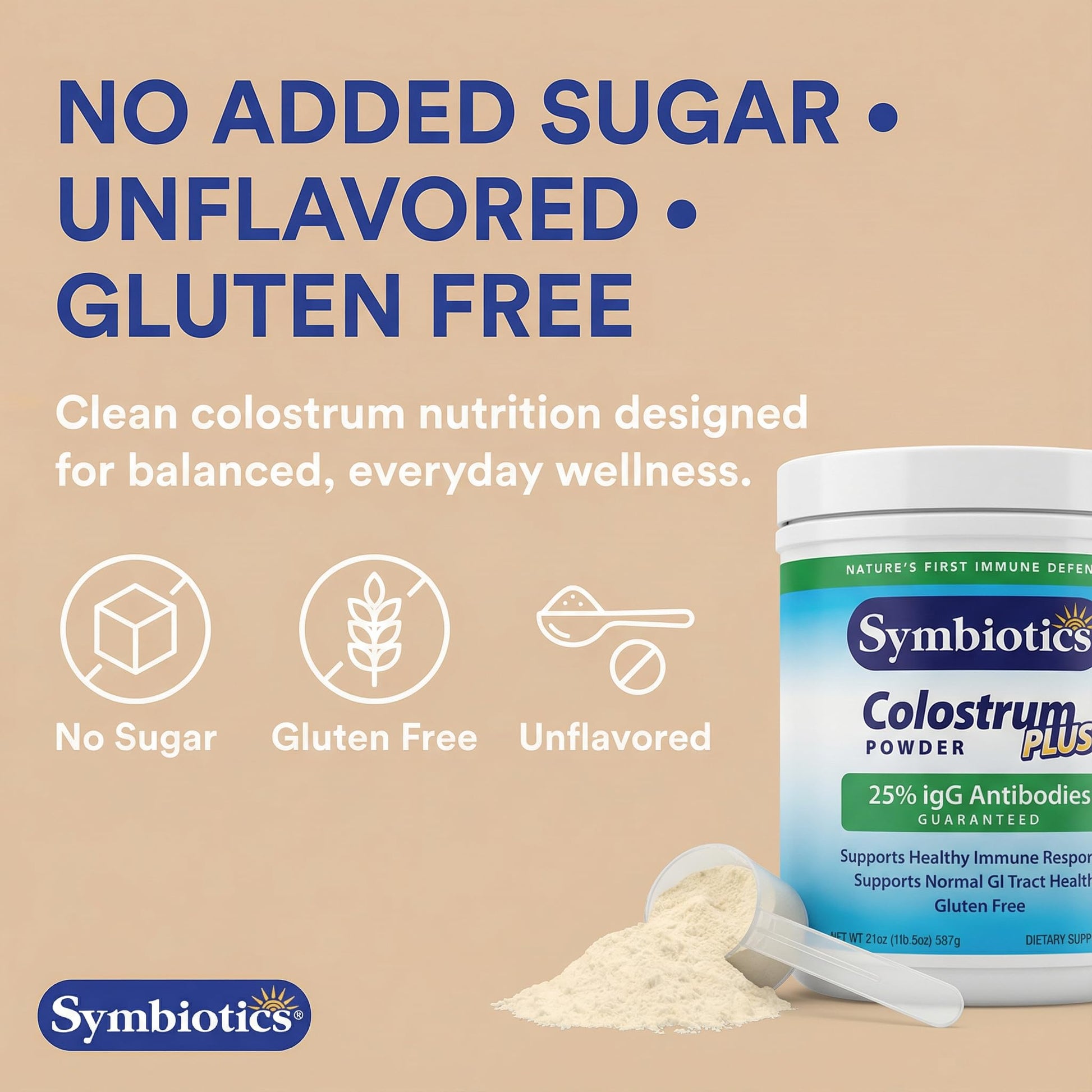 Symbiotics Colostrum Plus Powder 2.25 oz – Immune & Muscle Recovery Support, 25% IgG Immunoglobulins, Gut Health & Training Resilience, Unflavored, Gluten Free - 2.25 oz Symbiotics buy supplements canada