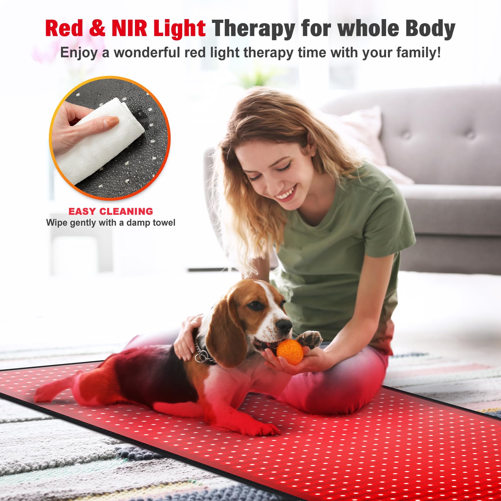 Red Light Therapy Mat for Body, 71"x 31" Red Light Therapy Blanket Red Near Infrared 660nm 850nm GMOWNW buy supplements canada