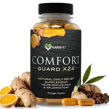 KaraMD Comfort Guard X24 | Joint & Movement Support Supplement | Turmeric Curcumin, Boswellia & Ginger | Ease Muscle Discomfort & Joint Stiffness | Non-GMO, Gluten Free & Vegan Friendly (30 Servings) KaraMD buy supplements canada