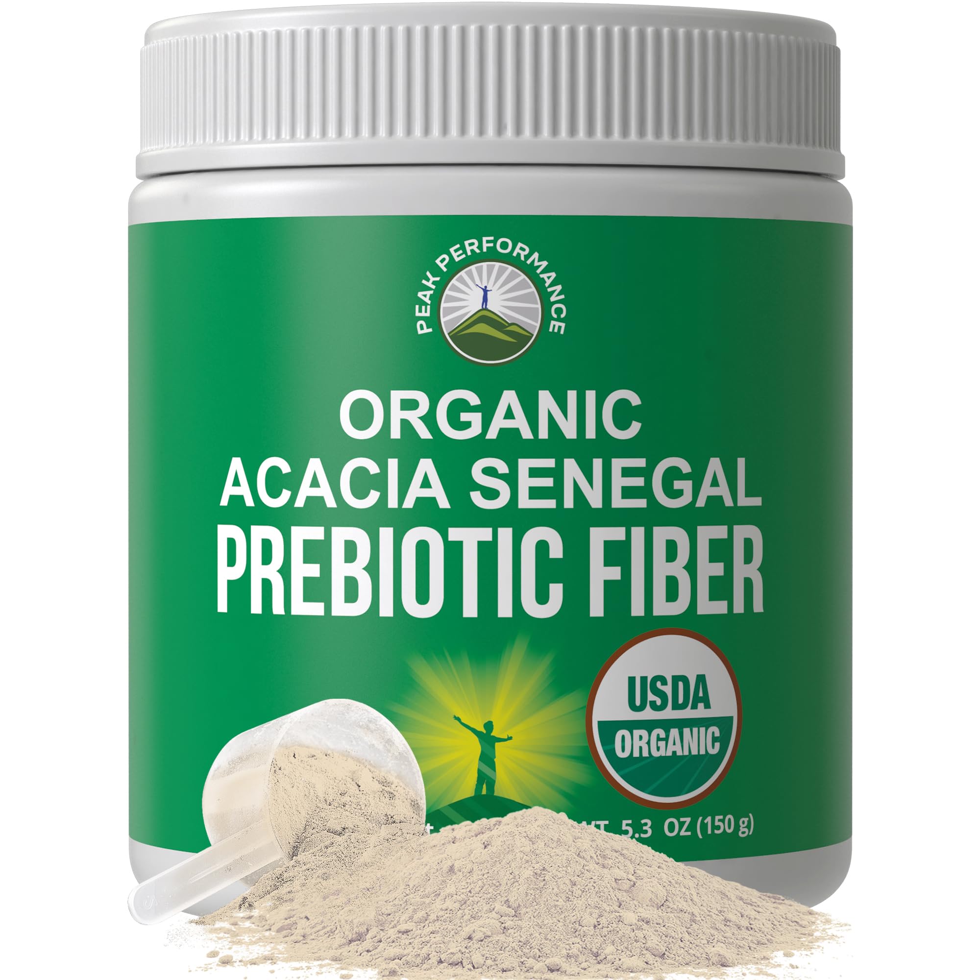 Peak Performance Organic Acacia Senegal Prebiotic Fiber Powder. Unflavored USDA Organic Plant Based Soluble Vegan Prebiotics Gut Health Supplement with Digestive Enzymes Peak Performance buy supplements canada