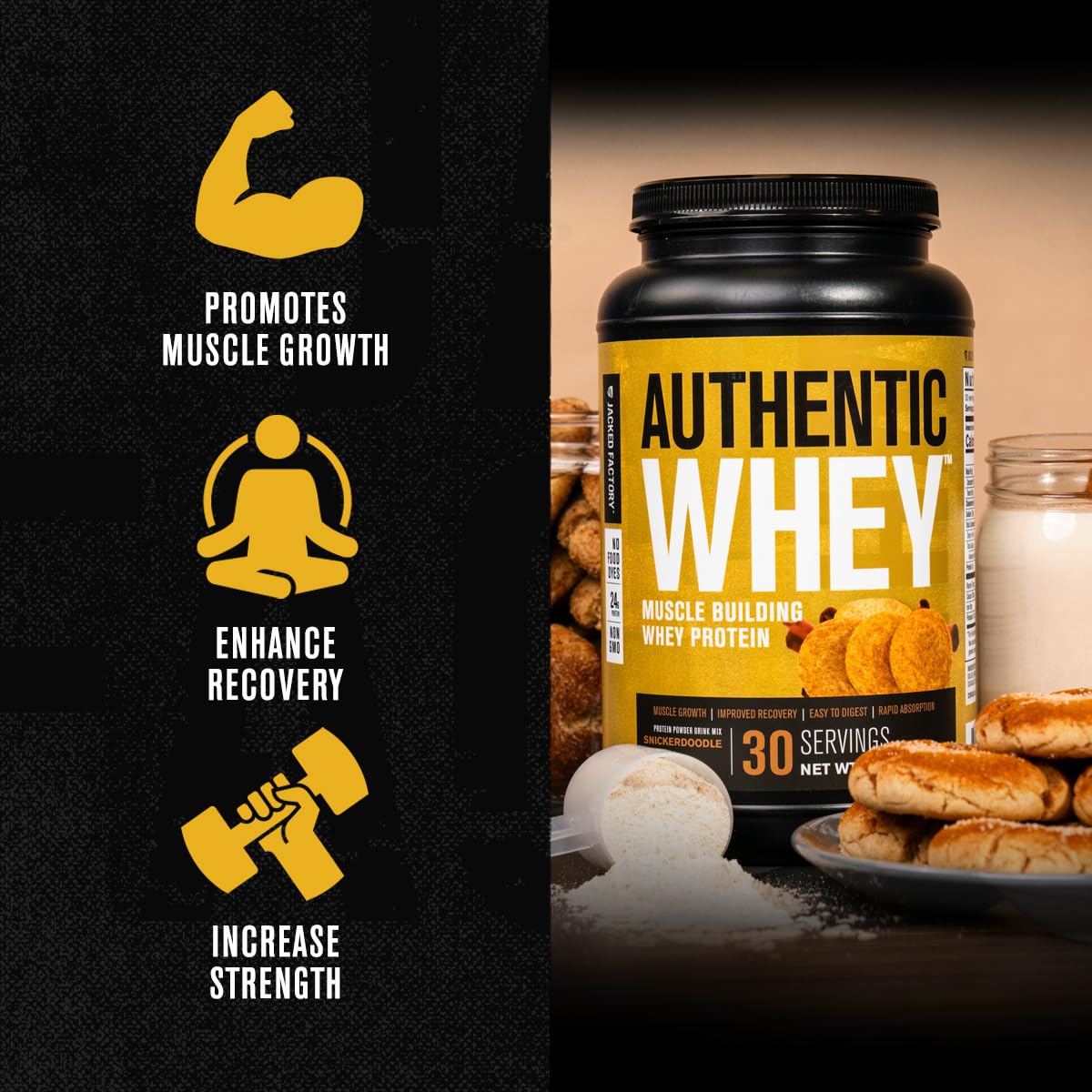 Jacked Factory Authentic Whey Muscle Building Whey Protein Powder - Low Carb Jacked Factory buy supplements canada