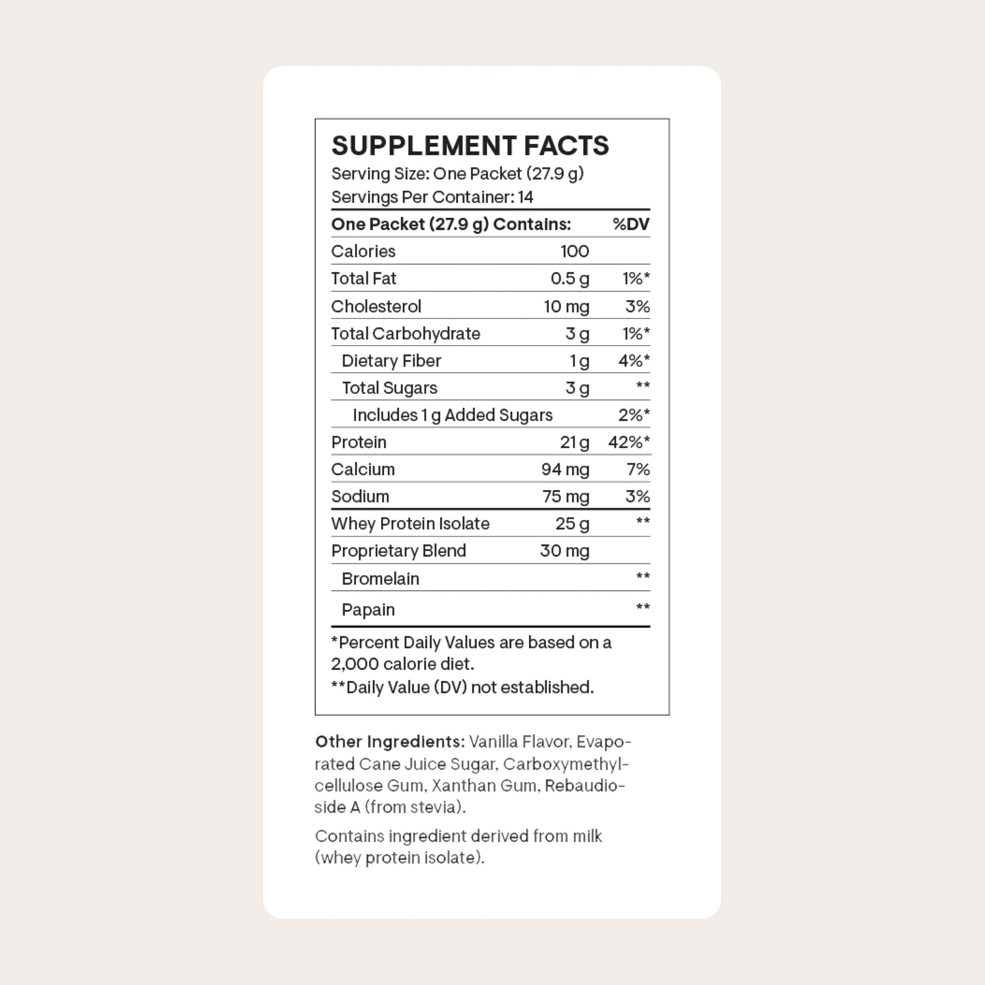 THORNE - Whey Protein Isolate - 21 Grams of Easy-to-Digest Whey Protein Powder - NSF Certified for Sport - Vanilla - 13.79 Ounces - 14 Packets THORNE buy supplements canada