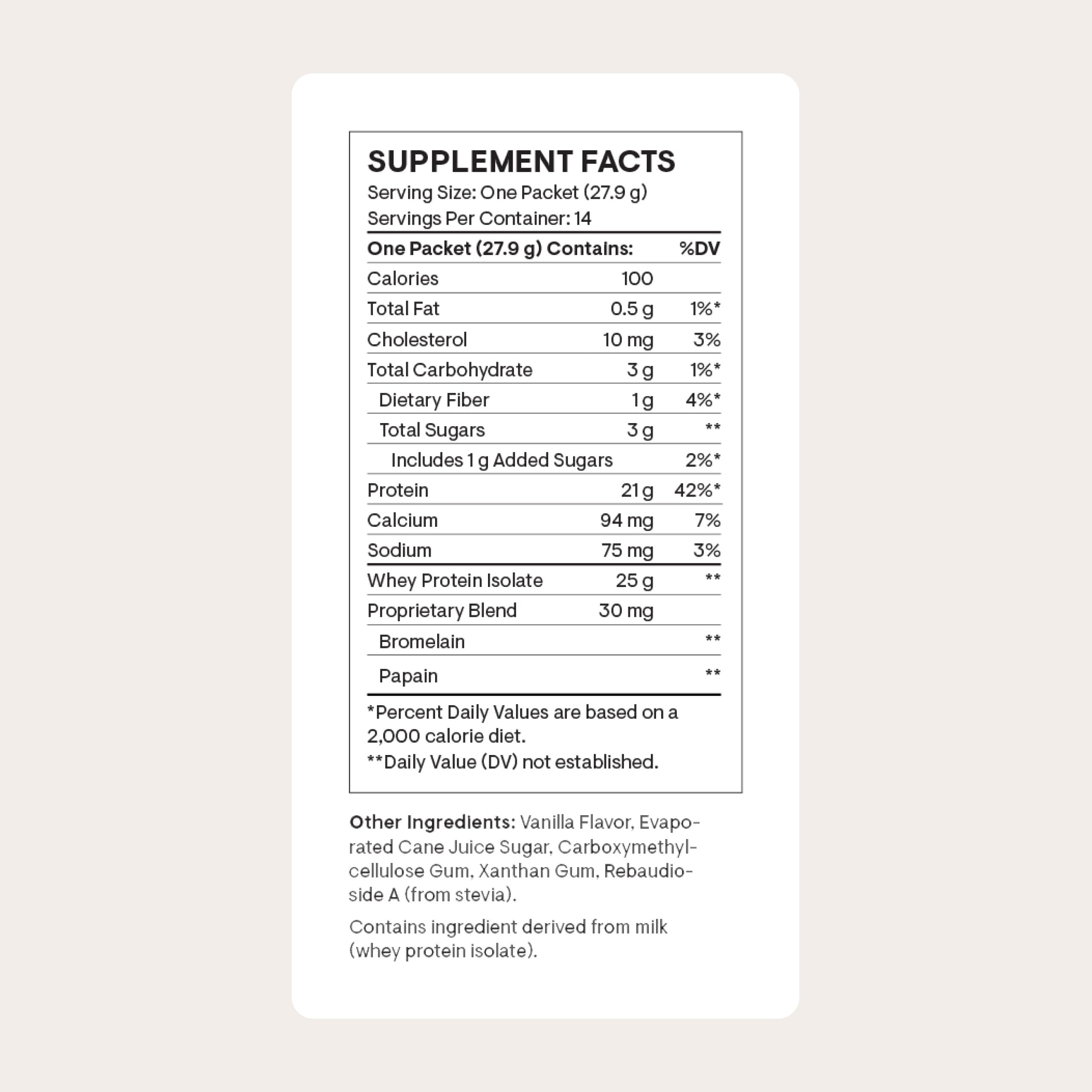 THORNE - Whey Protein Isolate - 21 Grams of Easy-to-Digest Whey Protein Powder - NSF Certified for Sport - Vanilla - 13.79 Ounces - 14 Packets THORNE buy supplements canada