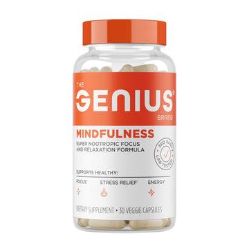 The Genius Brand Genius Mindfulness - Brain Health Supplement - Supports Healthy Mindsets - Calm, Energy, Memory & Focus Support - Ashwagandha, NeuroFactor & More - 30 Veggie Pills The Genius Brand buy supplements canada