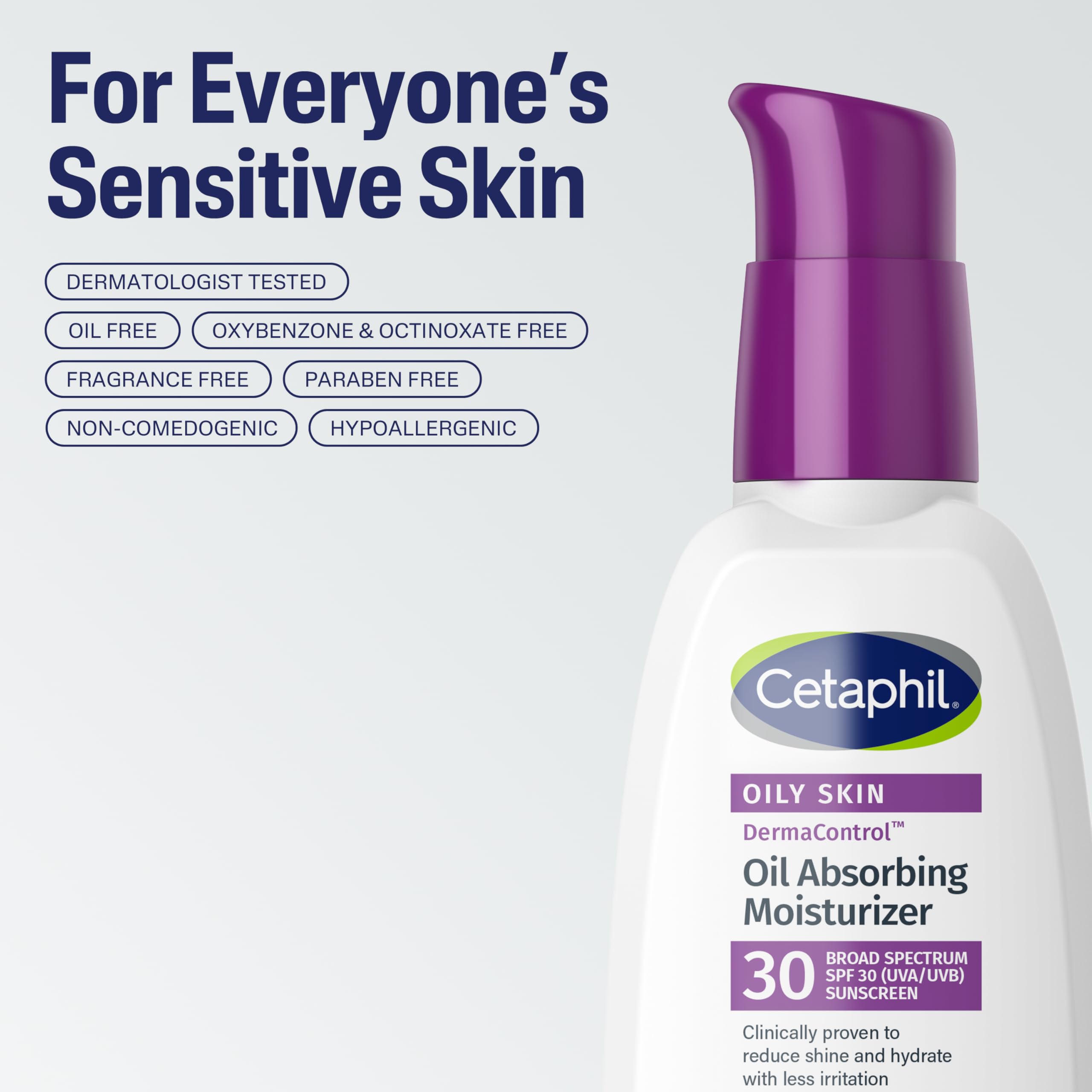 Cetaphil DermaControl Oil Absorbing Moisturizer with SPF 30, For Sensitive, Oily Skin, 4 Fl oz, Absorbs Oil Cetaphil buy supplements canada