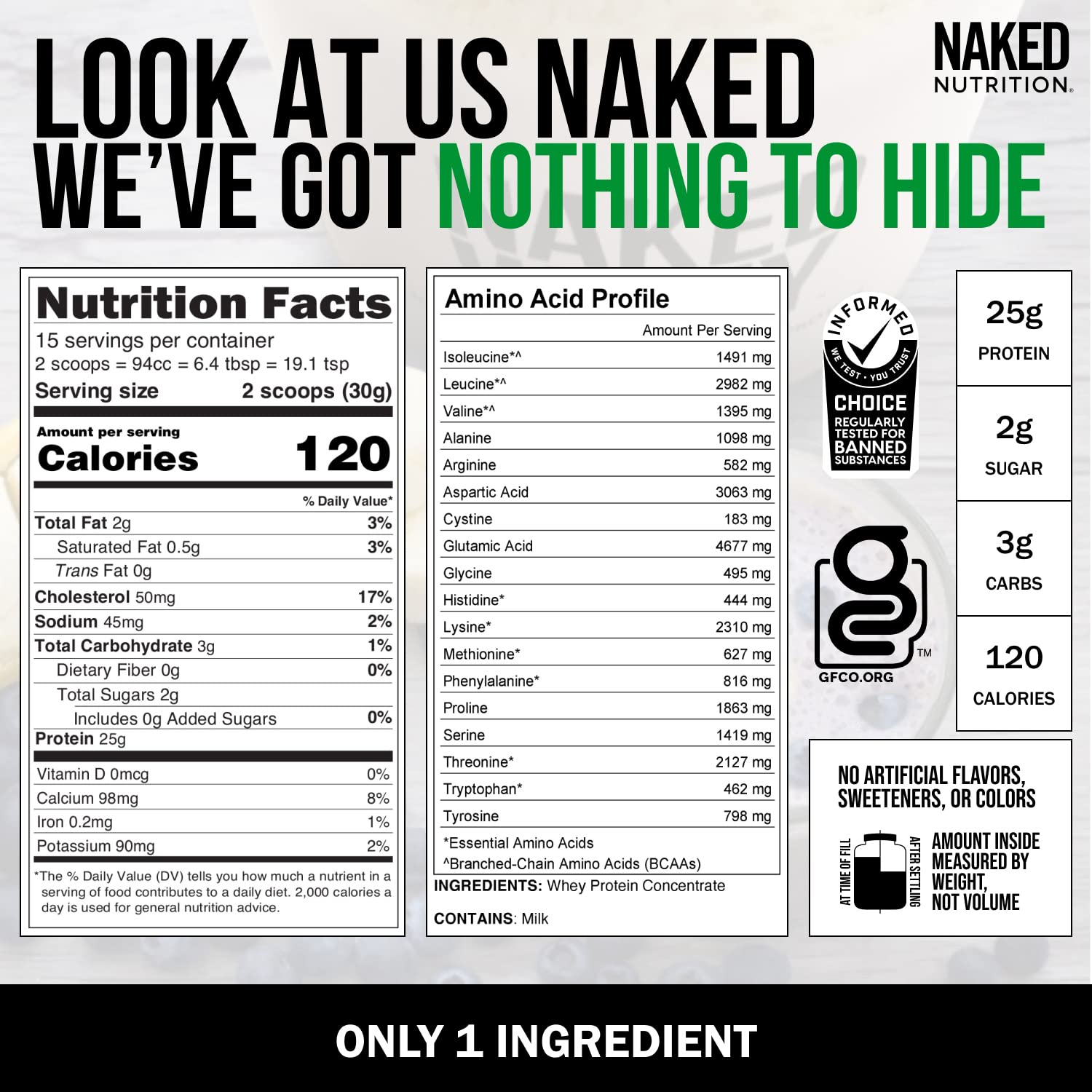 Naked Nutrition Naked Whey 1Lb - Only 1 Ingredient, Grass Fed Whey Protein Powder Naked Nutrition buy supplements canada