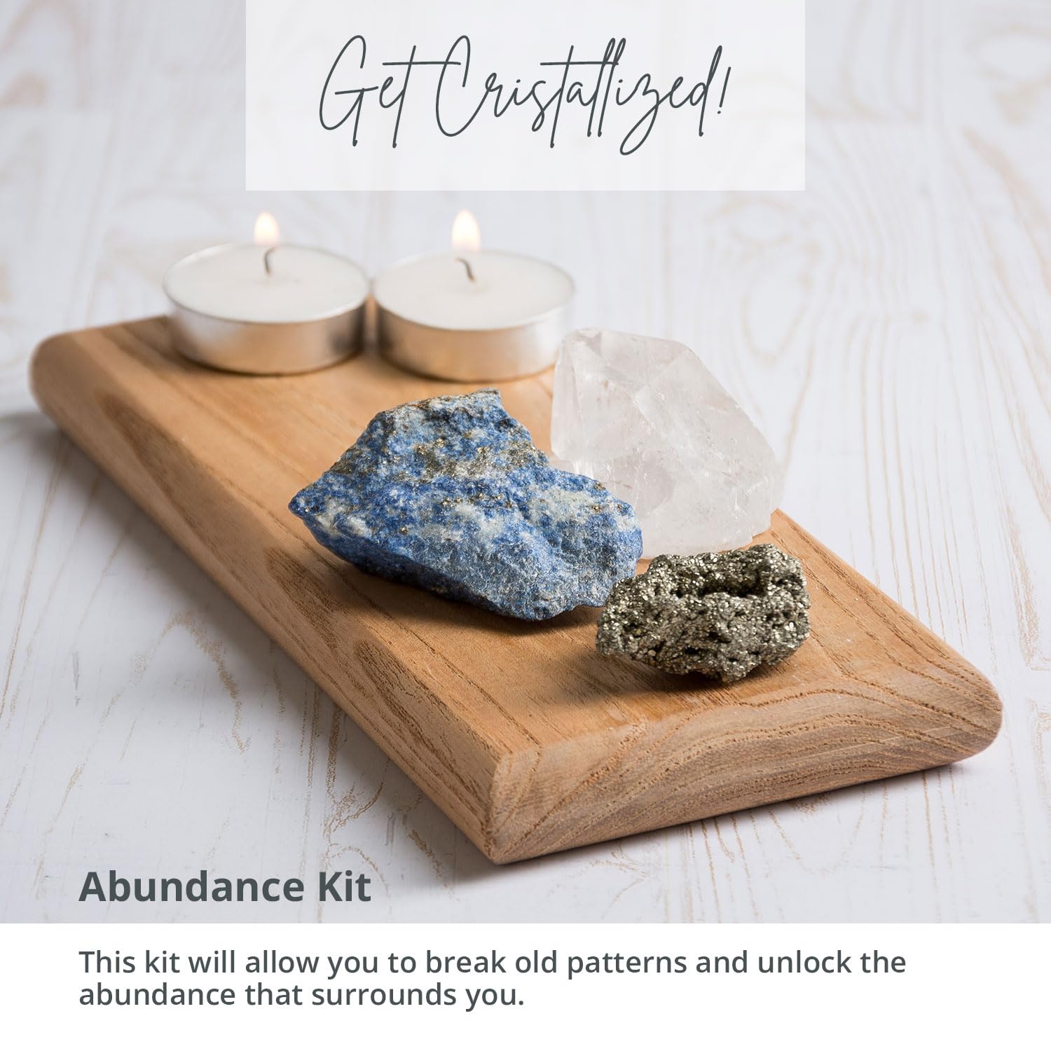 5PCS SAMSARI Abundance XL Crystals Healing Set - (Pyrite, Lapis Lazuli, Clear Quartz), 1 Palo Santo Stick SAMSARI buy supplements canada