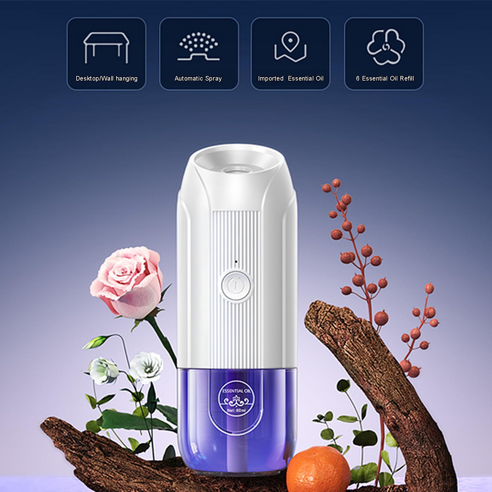 Mini Essential Oil Diffuser, Ultrasonic Mist Air Fresheners for Home with 80 ml Lavender Essential Oils DIUFJAG buy supplements canada
