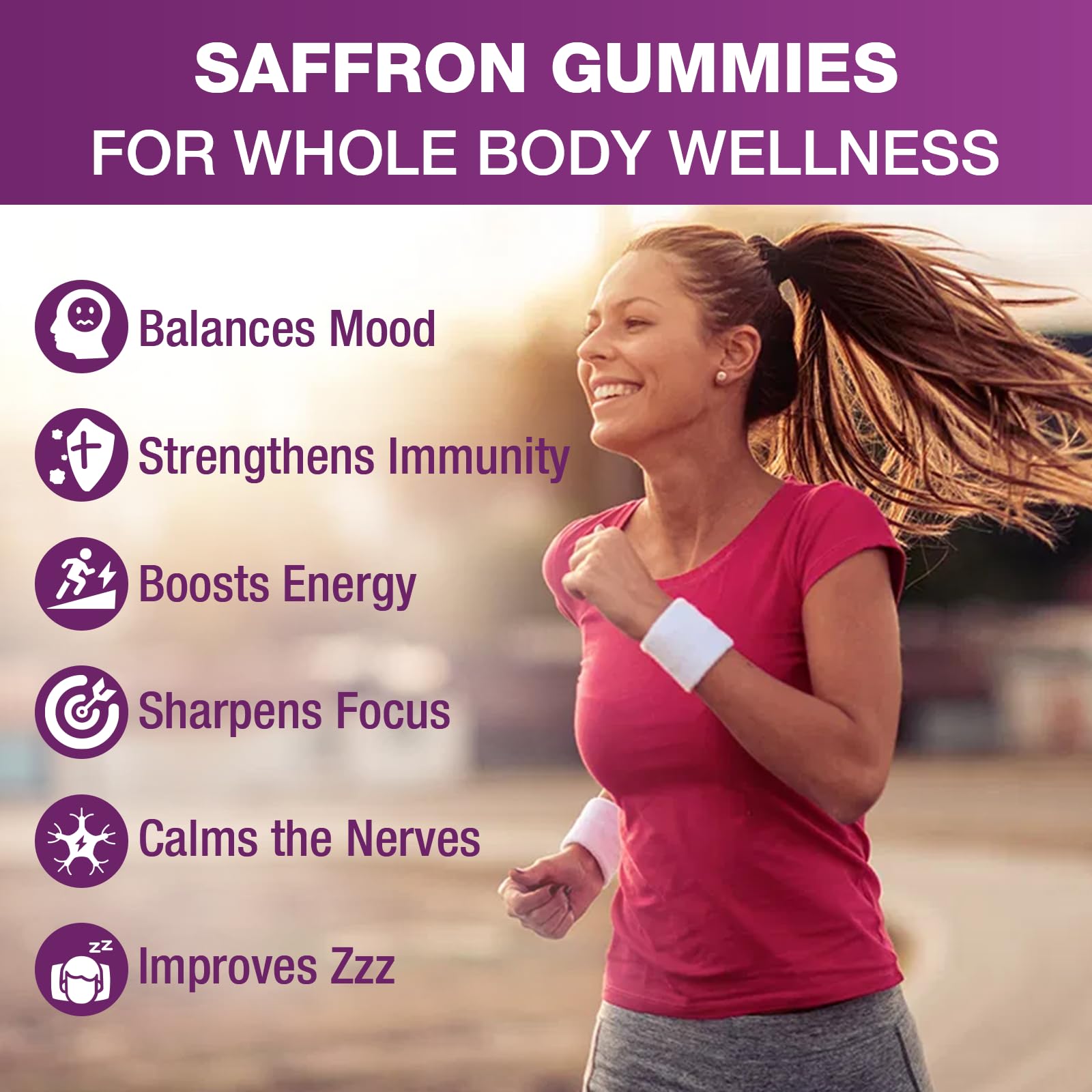 VAJYKEWJY Saffron Gummies (88.5 mg) with Magnesium — Enhanced with St. John’s Wort, Rhodiola, Ashwagandha & Vitamins B6, B12, D3 for Mood & Focus Support — 60 Count VAJYKEWJY buy supplements canada