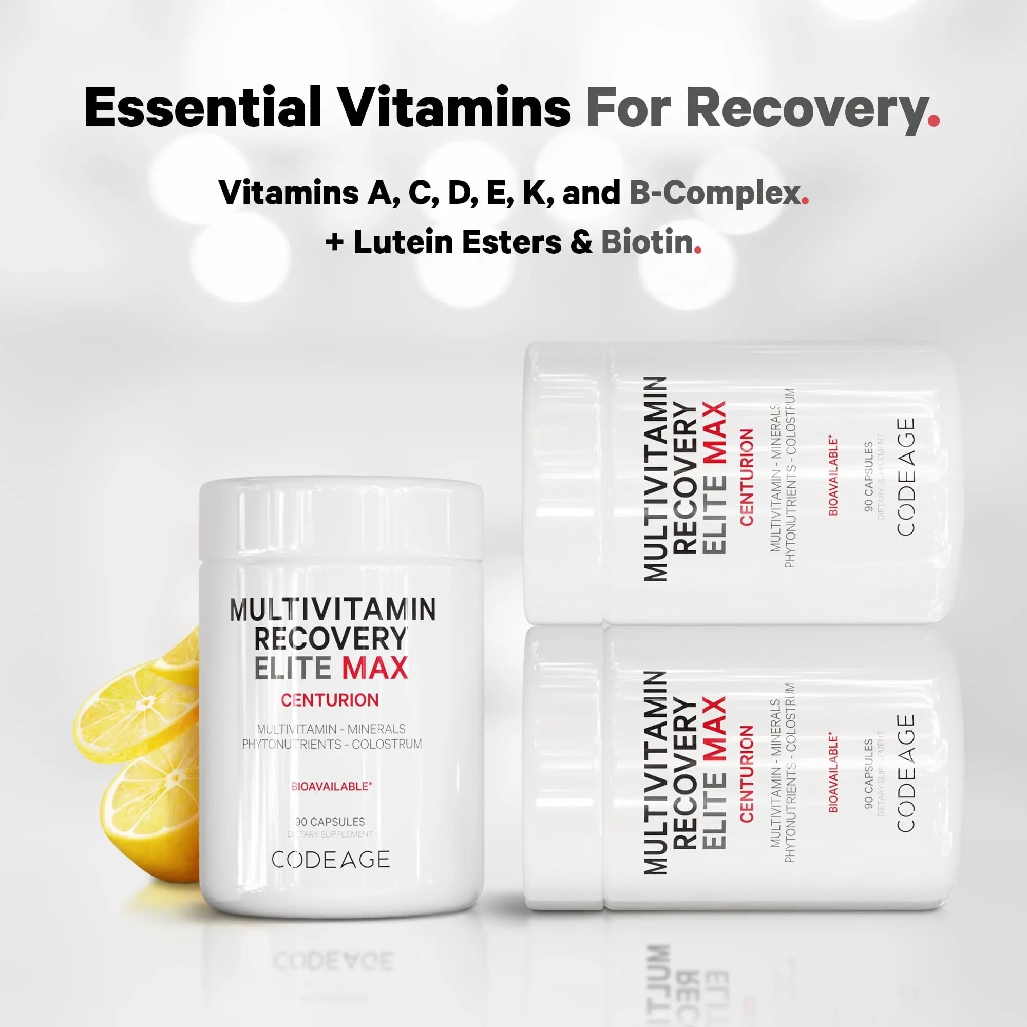 Codeage Multivitamin Recovery Elite Max Supplement - Vitamins A, C, D, E, B-Complex, Essential Minerals, Antioxidants, Colostrum Codeage buy supplements canada