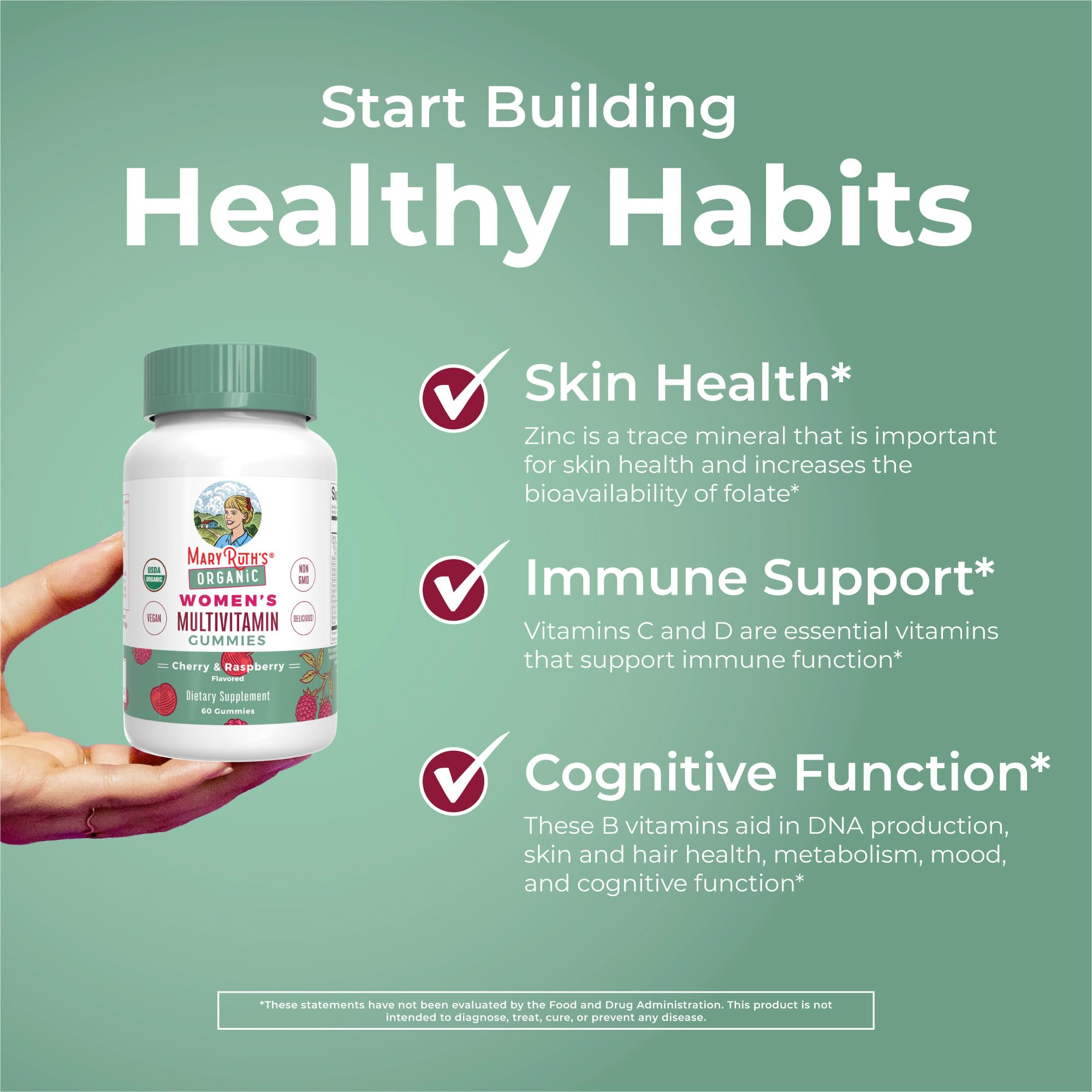 MaryRuth Organics Multivitamin for Women 14 | Women's Multivitamin Gummies for Immune Support| Skin Health | MaryRuth Organics buy supplements canada