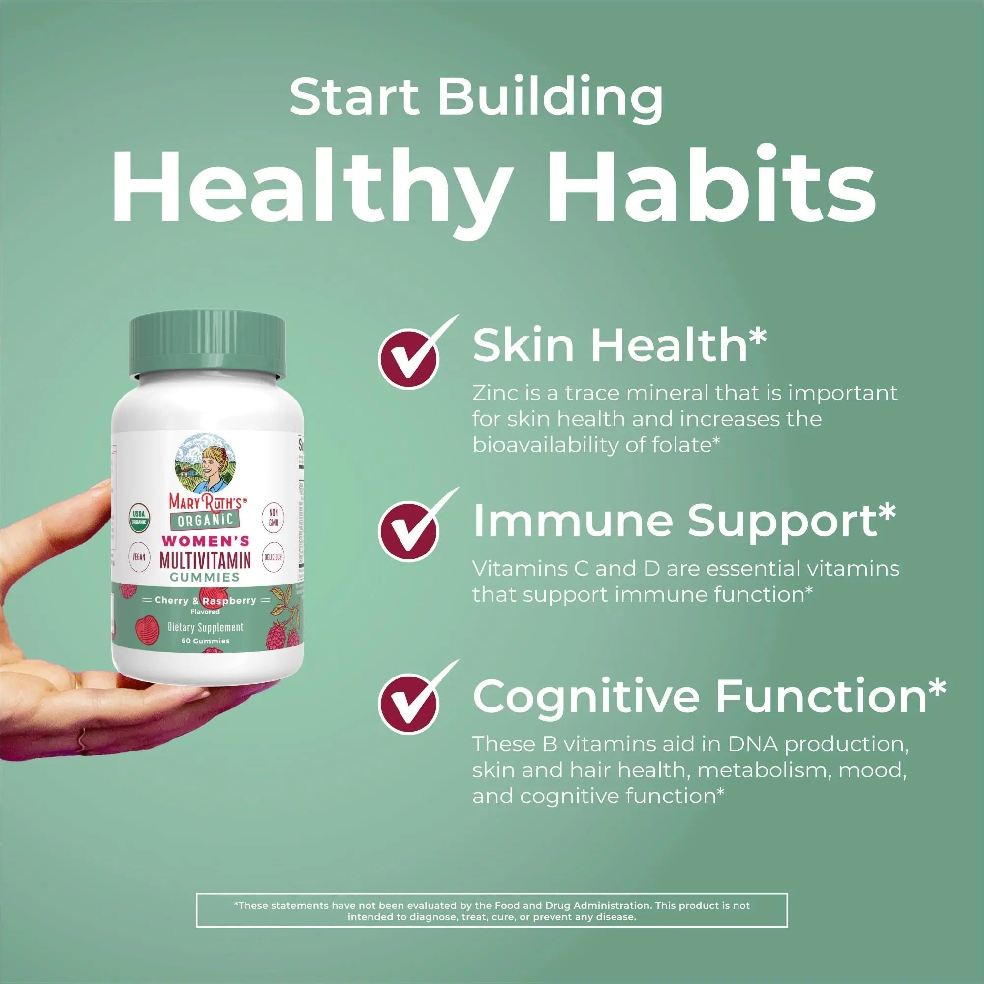 MaryRuth's Multivitamin Gummies for Women (Cherry & Raspberry) & Iron Liquid Supplement (Berry) | Clean Label Project Verified MARYRUTH'S buy supplements canada