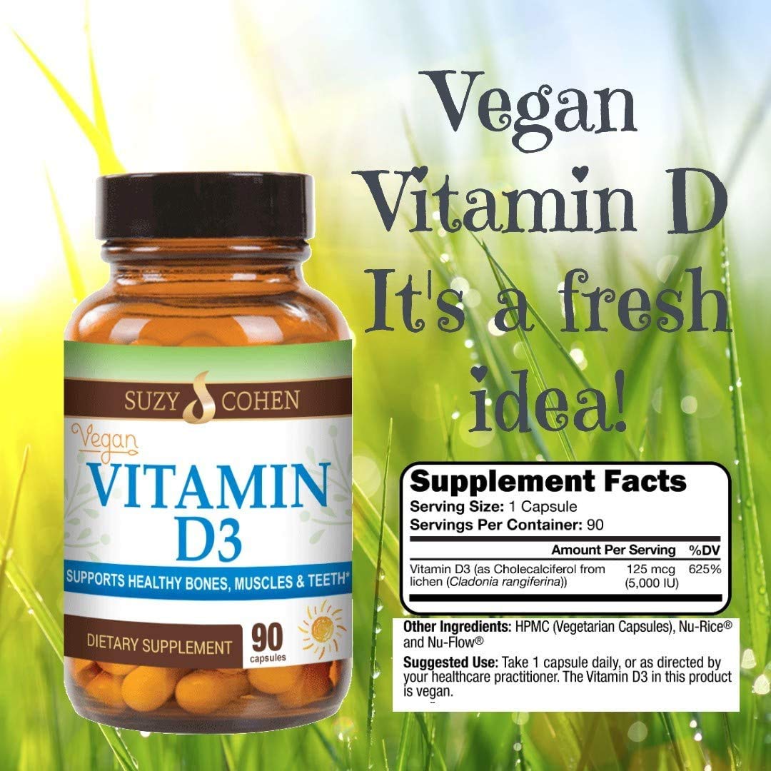 Script Essentials Vegan Vitamin D3 5,000 IU for Healthy Muscle Function, Bone Health, and Immune Support - Non-GMO, Gluten Free and Kosher Certified - 90 Servings Script Essentials buy supplements canada
