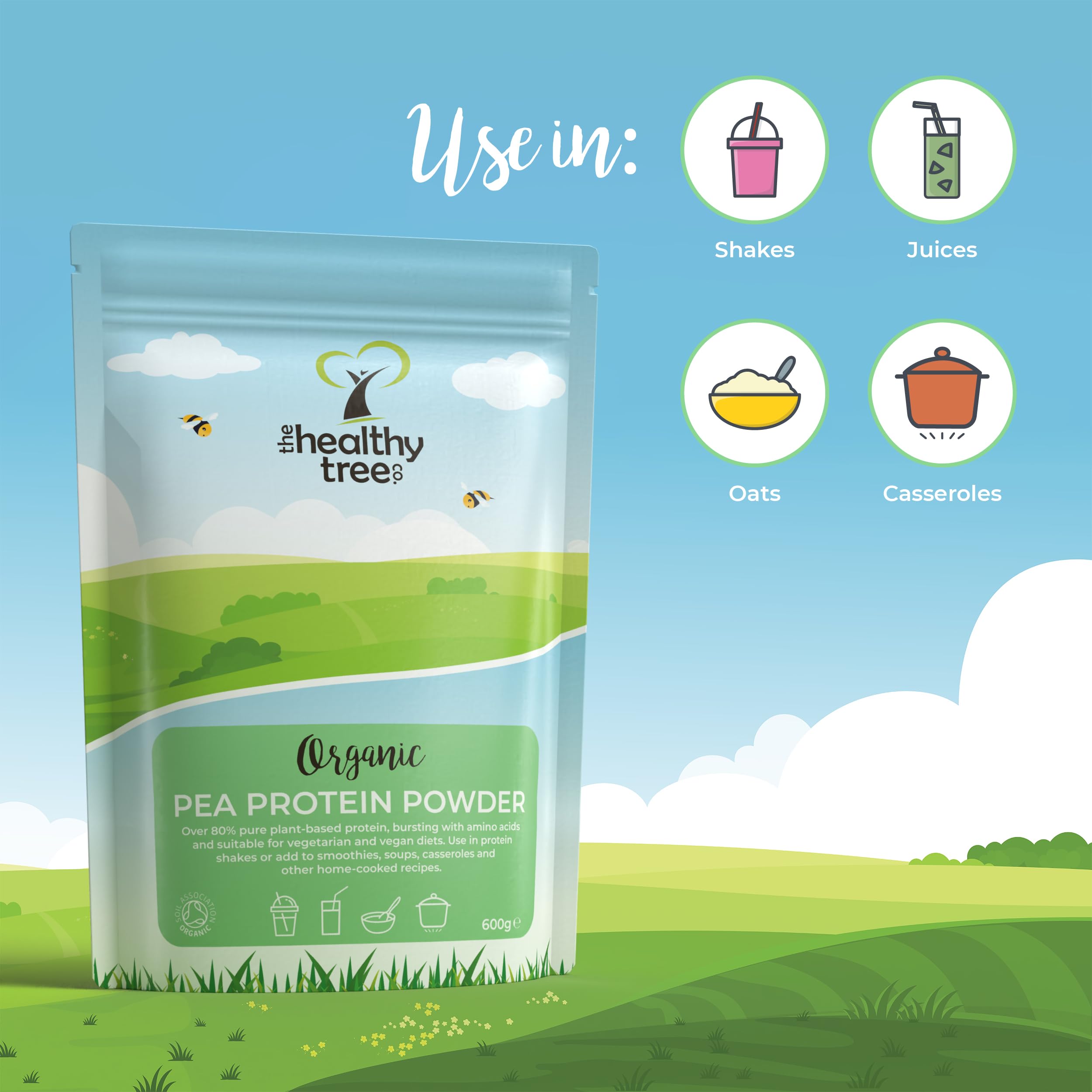 Organic Pea Protein Powder - European Vegan Protein Powder by TheHealthyTree Company TheHealthyTree Company buy supplements canada
