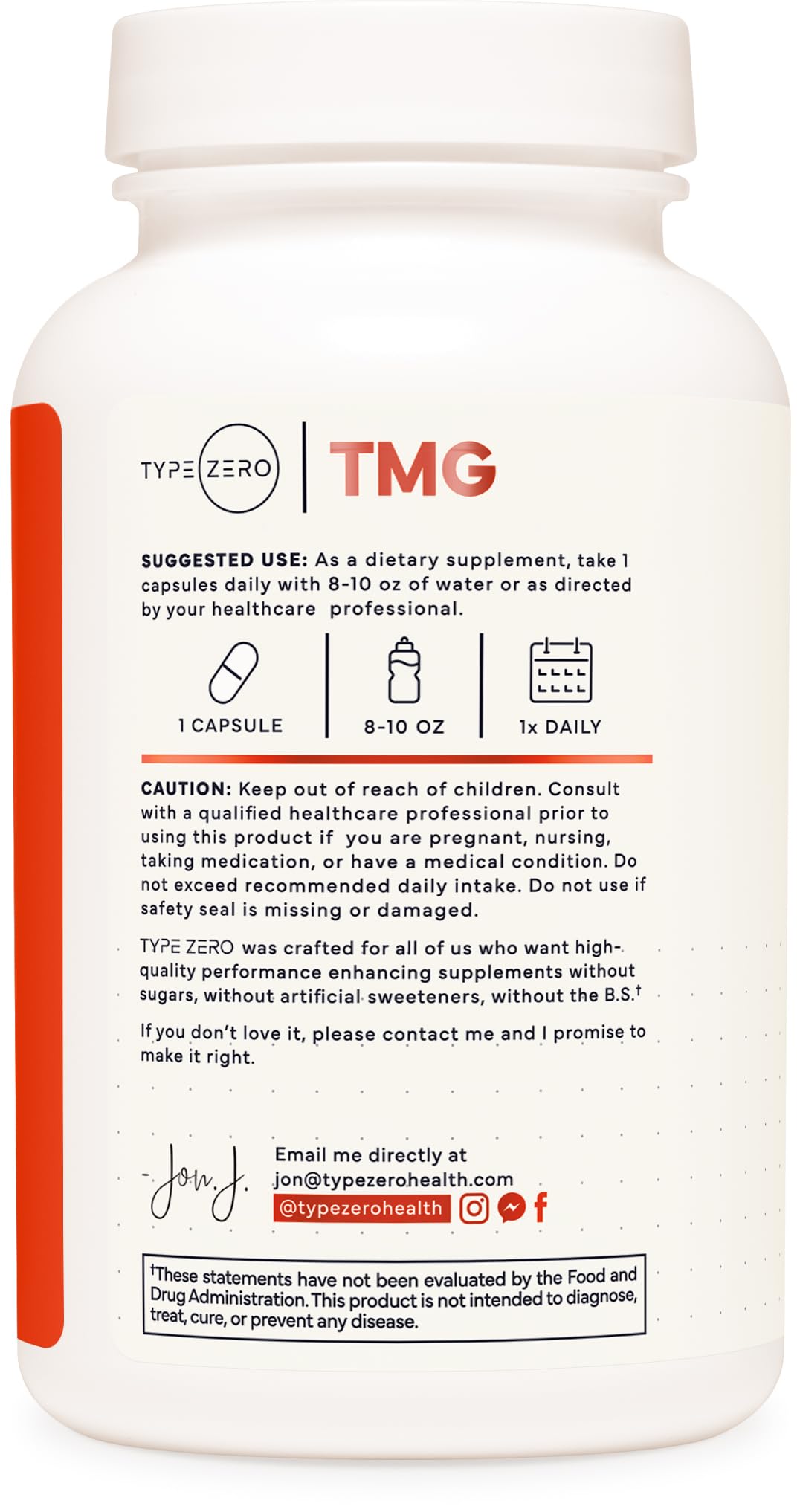 Type Zero Clean TMG Trimethylglycine Capsules (120 Servings) - Non GMO, Gluten Free Type Zero buy supplements canada