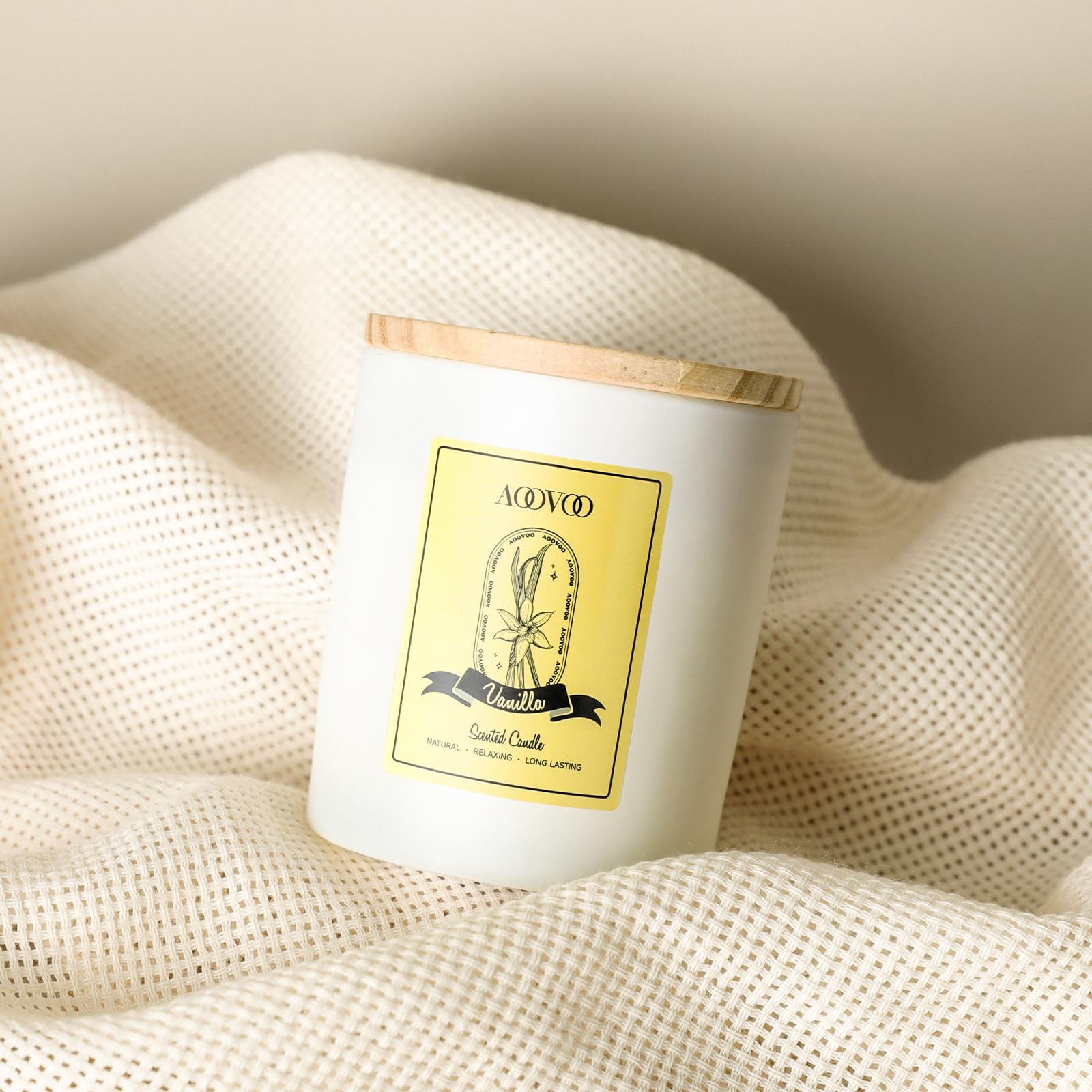 Vanilla Soy Candles Gift for Women - Aromatherapy Candle with Crystals Inside, 10oz Natural Soy Wax Candles AOOVOO buy supplements canada