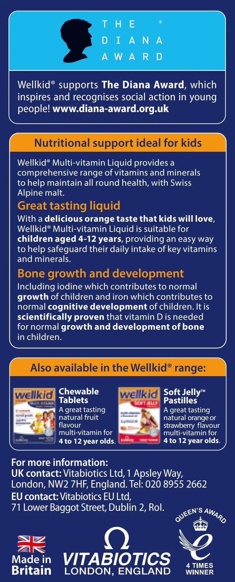 Wellkid by Vitabiotics Multi-Vitamin Liquid 150ml Wellkid buy supplements canada