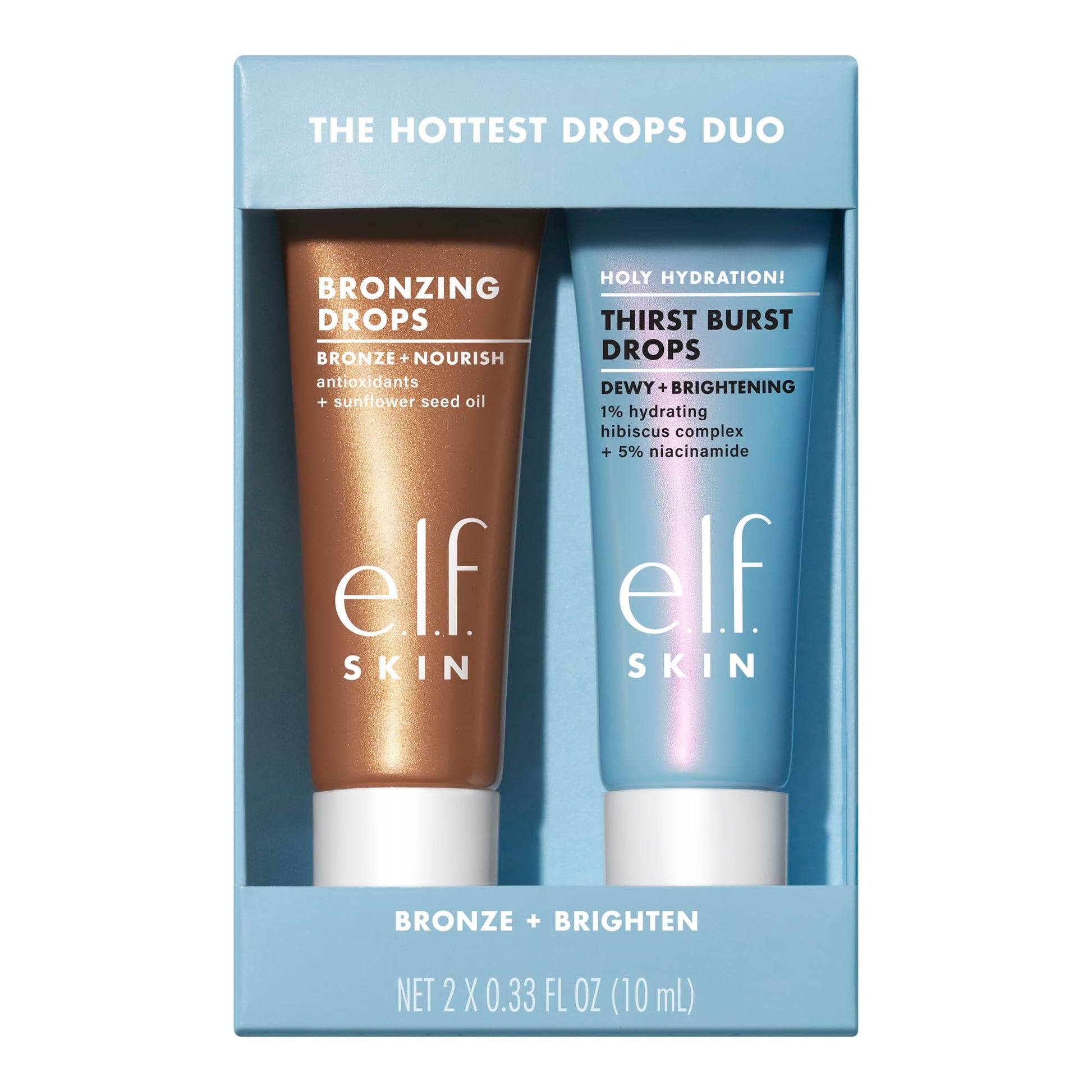 e.l.f. SKIN The Hottest Drops Duo, Holy Hydration! Thirst Burst & Bronzing Skincare Set, For A Dewy, Sun-Kissed Look, Vegan & Cruelty-Free e.l.f. buy supplements canada