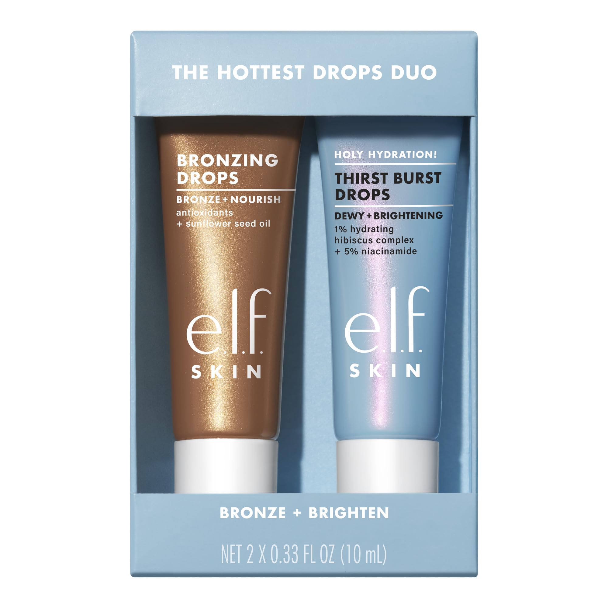 e.l.f. SKIN The Hottest Drops Duo, Holy Hydration! Thirst Burst & Bronzing Skincare Set, For A Dewy, Sun-Kissed Look, Vegan & Cruelty-Free e.l.f. buy supplements canada