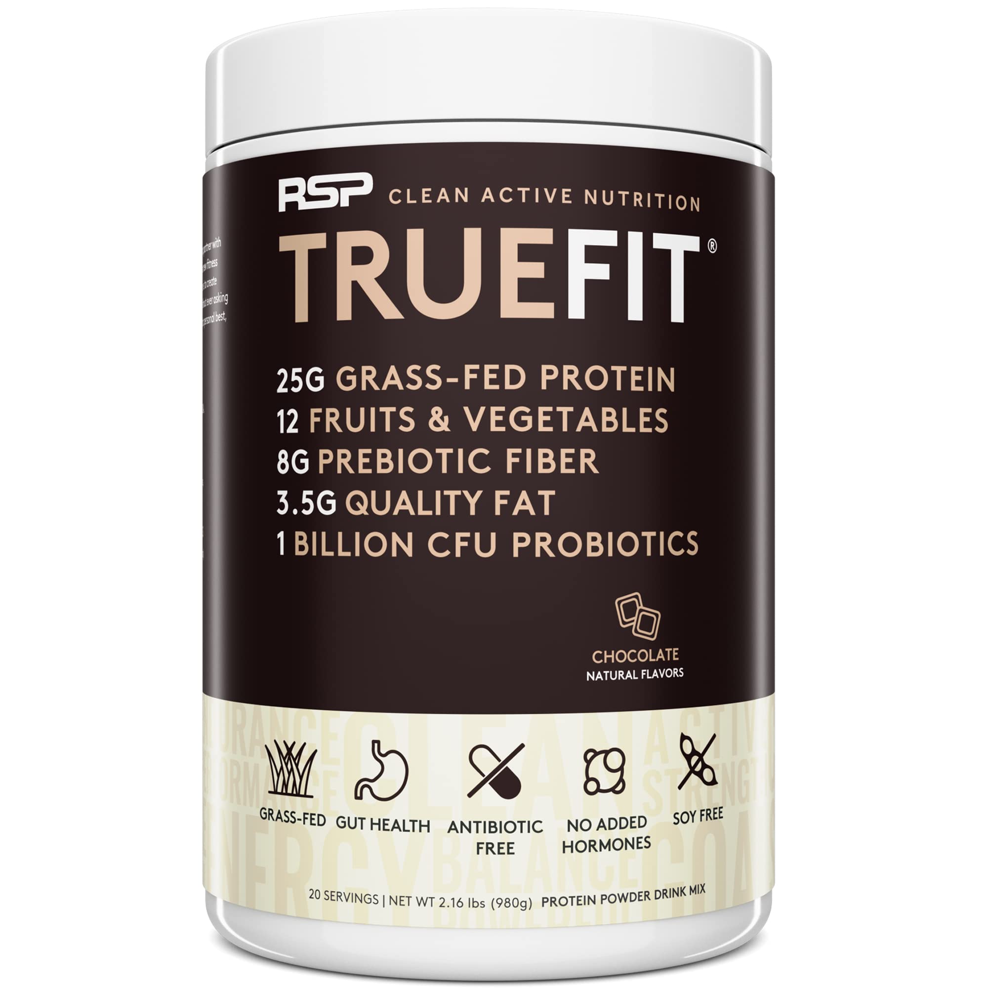 TrueFit Meal Replacement Shake Protein Powder, Grass Fed Whey + Organic Fruits RSP NUTRITION buy supplements canada