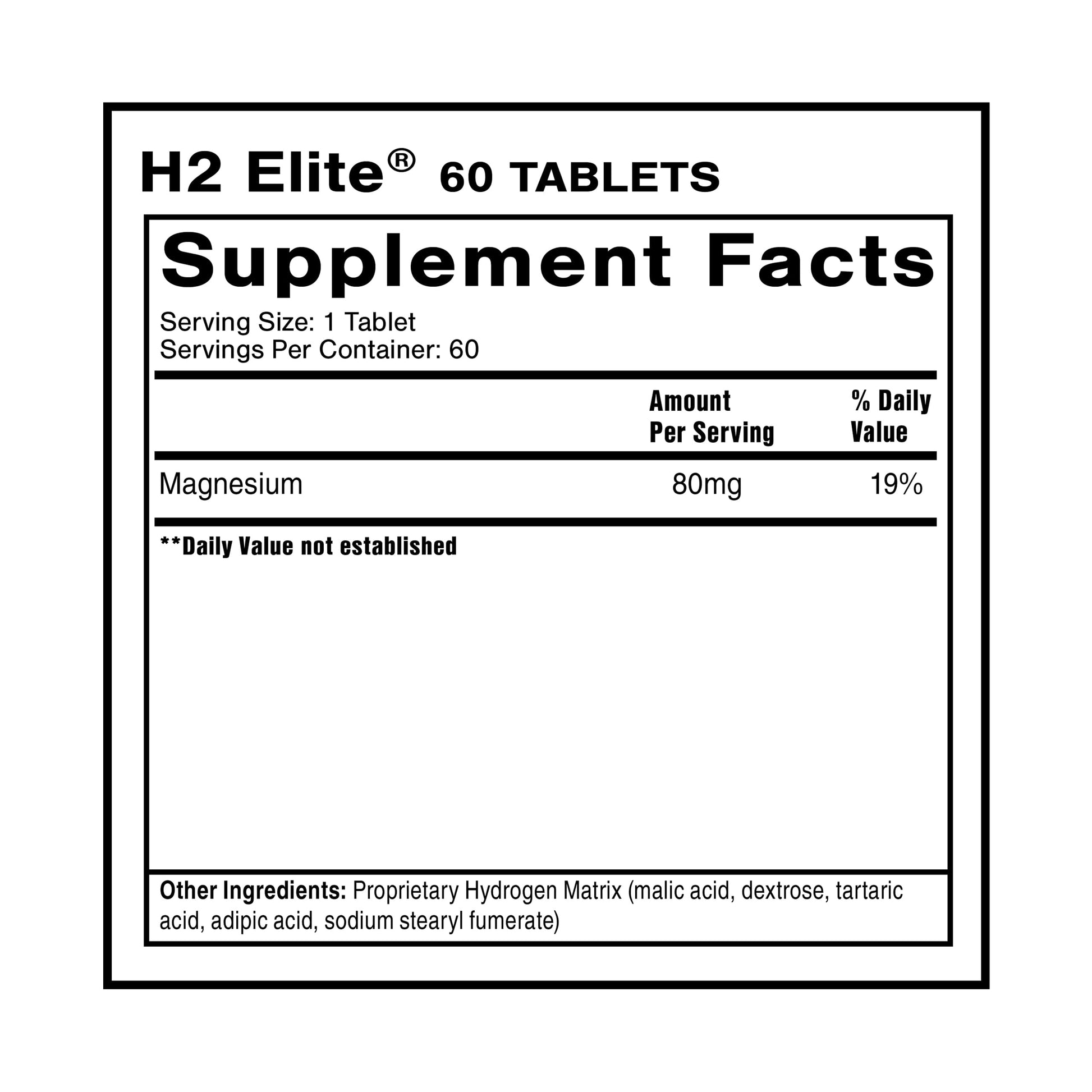 Quicksilver Scientific H2 Elite - Molecular Hydrogen for Energy + Metabolism Support, Water Tablets Perfect for Open Containers - Magnesium Malate Drink Additive (60 Molecular Hydrogen Tablets) Quicksilver Scientific buy supplements canada