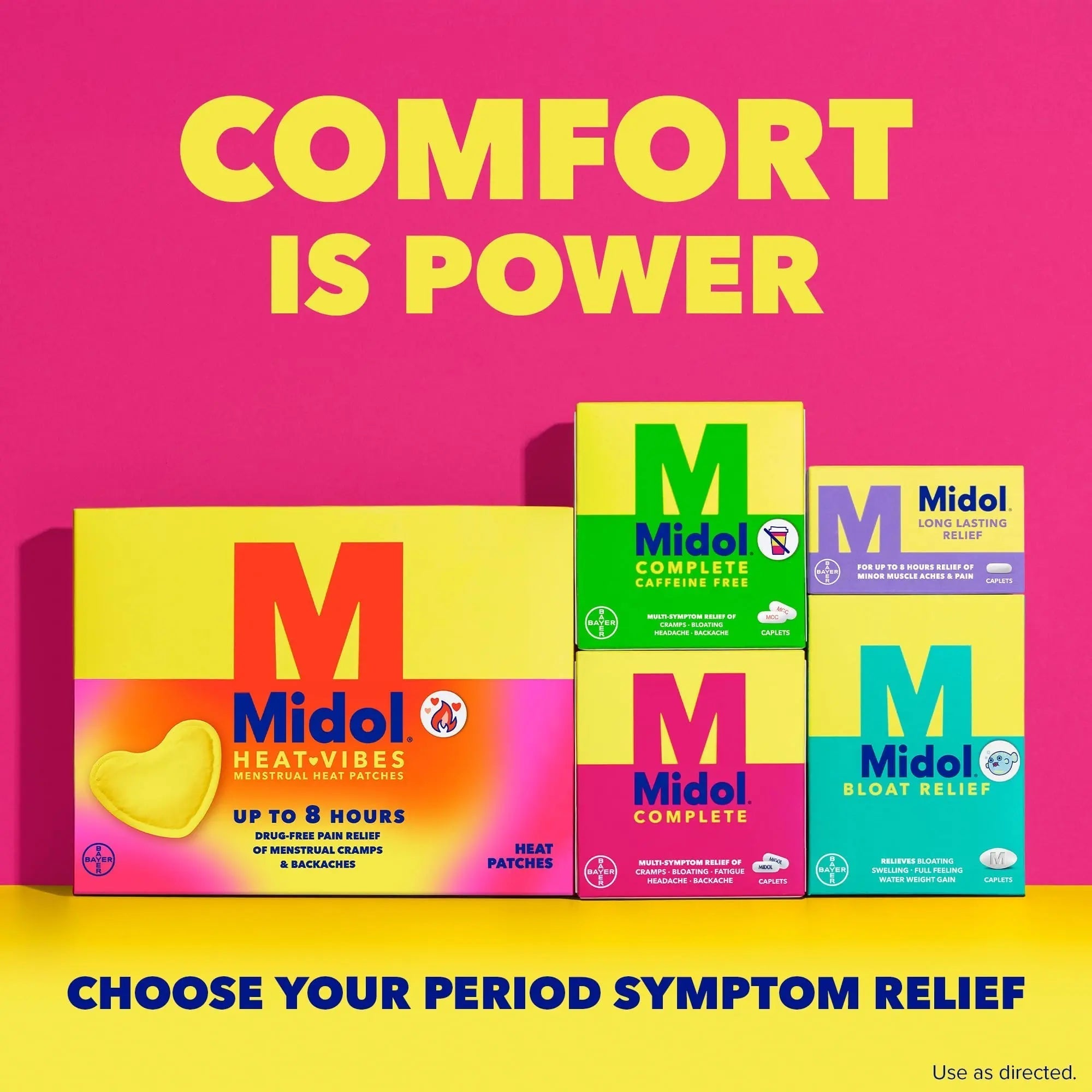 Midol Complete Menstrual Pain Relief Caplets with Acetaminophen for Period Cramps, and Menstrual Symptom Relief - 40 Count (Pack of 3) (Packaging May Vary) Midol buy supplements canada