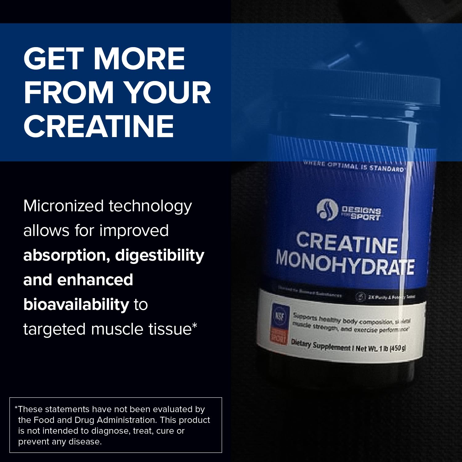 Designs for Sport Creatine Monohydrate Powder - NSF Certified for Sport Creatine Designs for Sport buy supplements canada