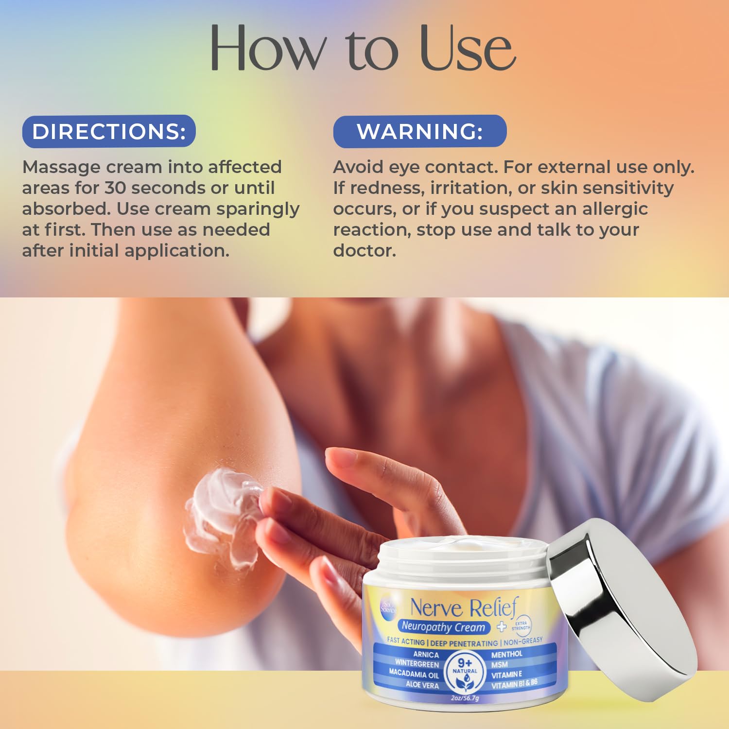 PURPLE CANYON Nerve Pain Relief Cream for Neuropathy – for Feet & Legs | MSM, Arnica, Alpha Lipoic Acid | Fast-Absorbing, Non-Greasy Formula | 2 oz PURPLE CANYON buy supplements canada