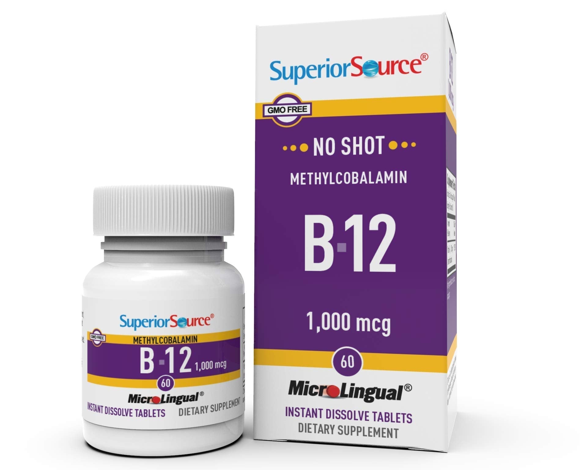 Superior Source No Shot Vitamin B12 Methylcobalamin 1000 mcg, Quick Dissolve MicroLingual Superior Source buy supplements canada