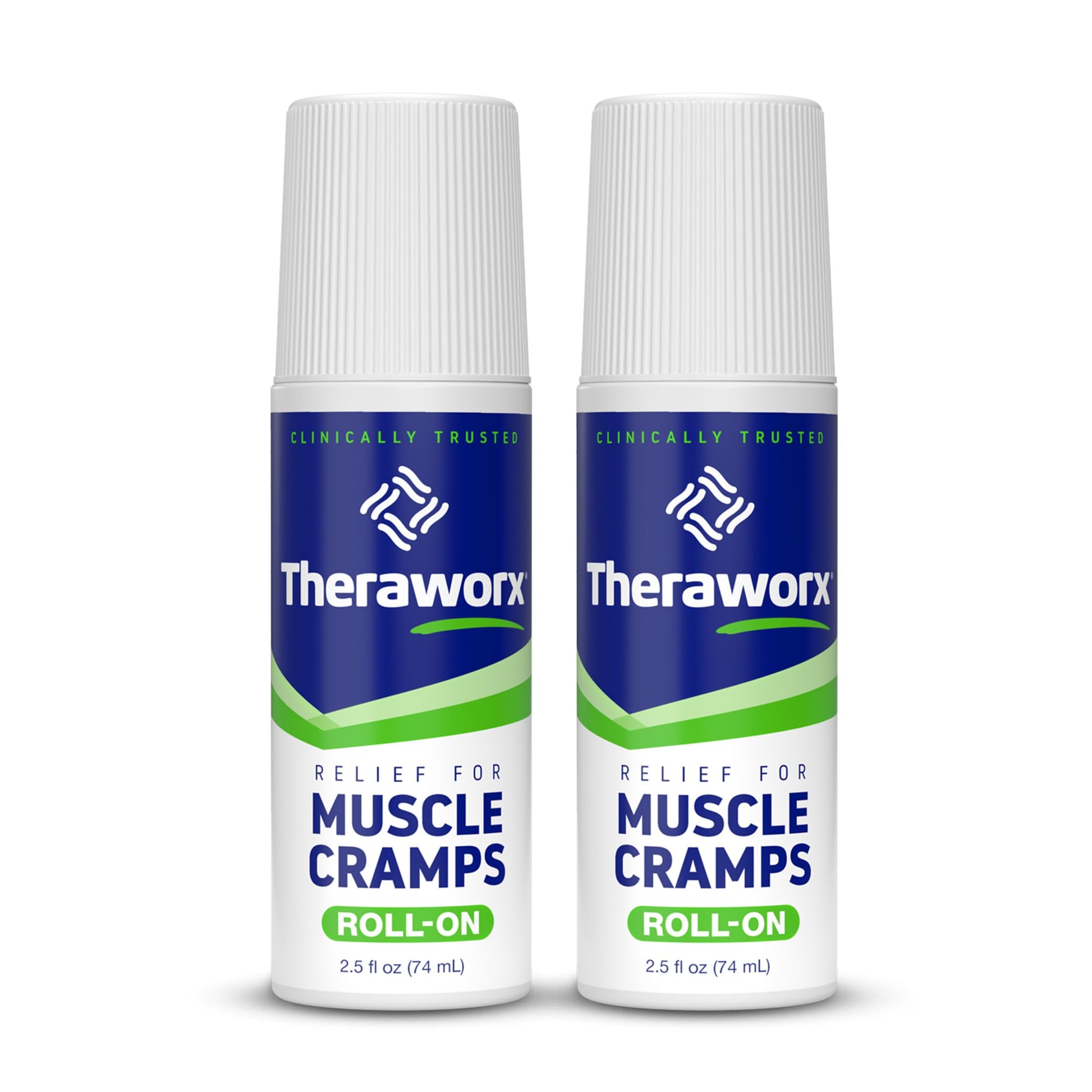 Theraworx Relief for Muscle Cramps Roll-On Fast-Acting Muscle Spasm, Leg Soreness with Magnesium Sulfate - 2.5 oz - 2 Count Theraworx buy supplements canada
