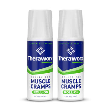 Theraworx Relief for Muscle Cramps Roll-On Fast-Acting Muscle Spasm, Leg Soreness with Magnesium Sulfate - 2.5 oz - 2 Count Theraworx buy supplements canada