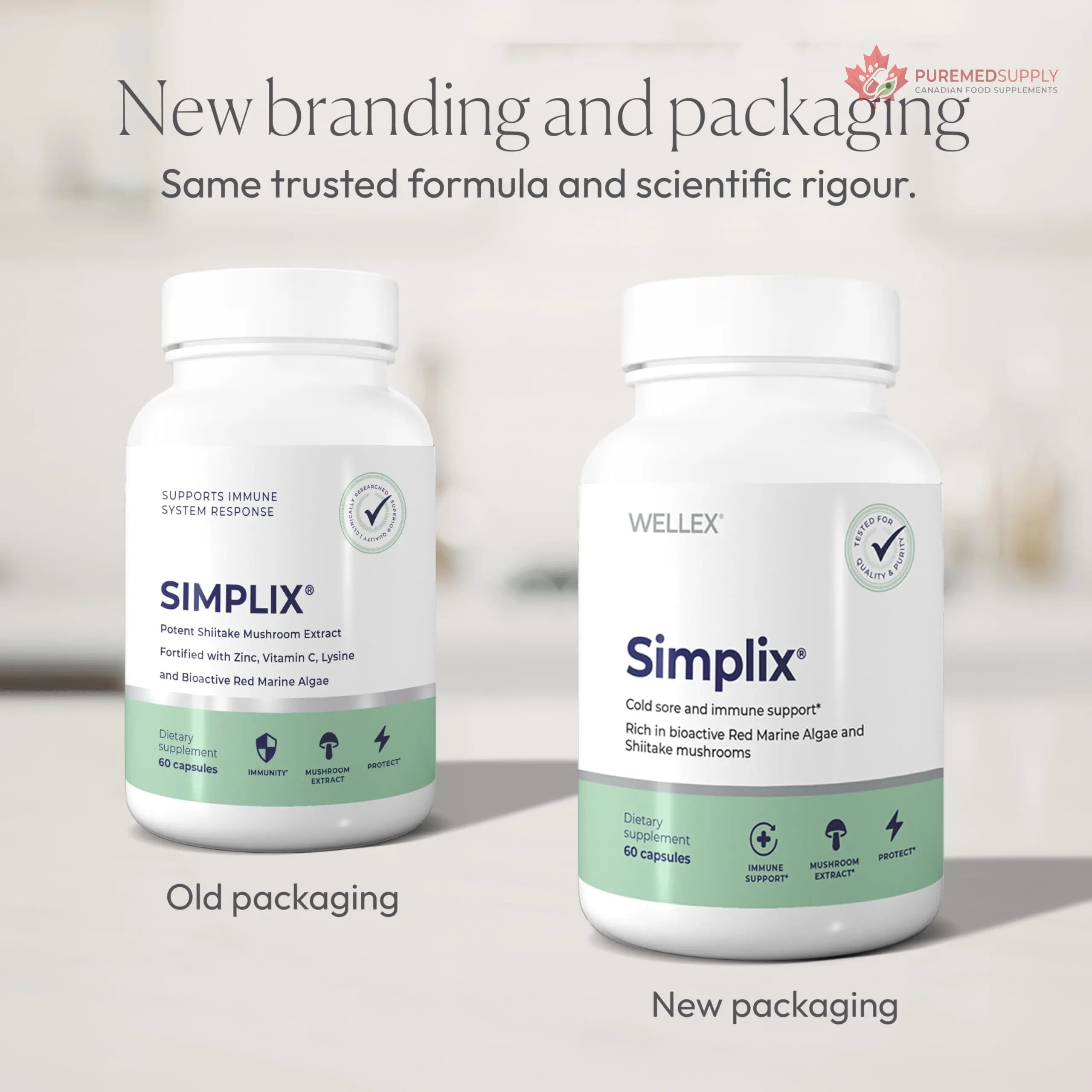 Simplix | Natural Supplement to Strengthen The Immune System | Respond to Outbreaks | Source of Highly Researched Mushroom & Seaweed Polysaccharides 60 Veggie Capsules (3 Pack) (180 Count) Papillex buy supplements canada